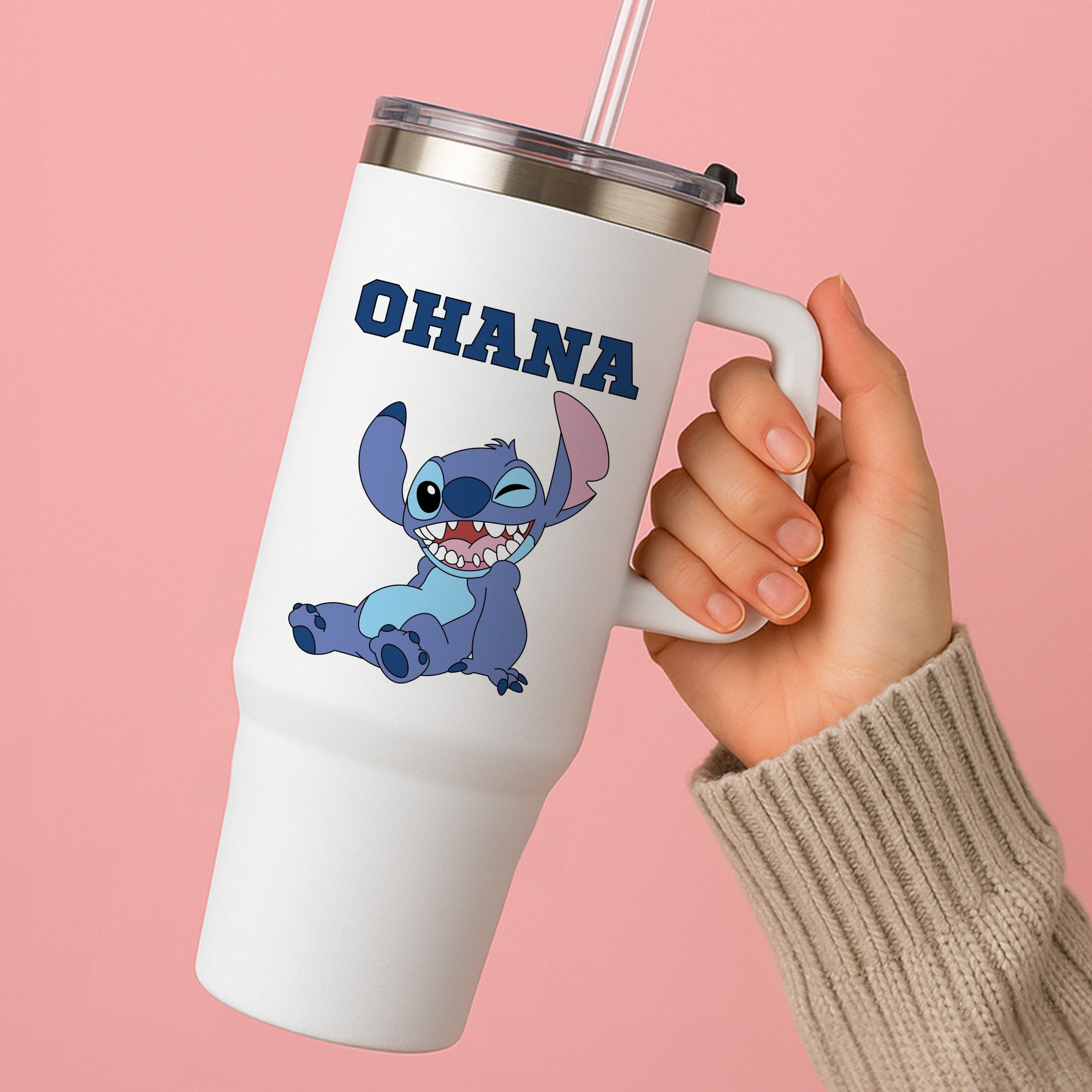 Blue Alien Ohana Tumbler
