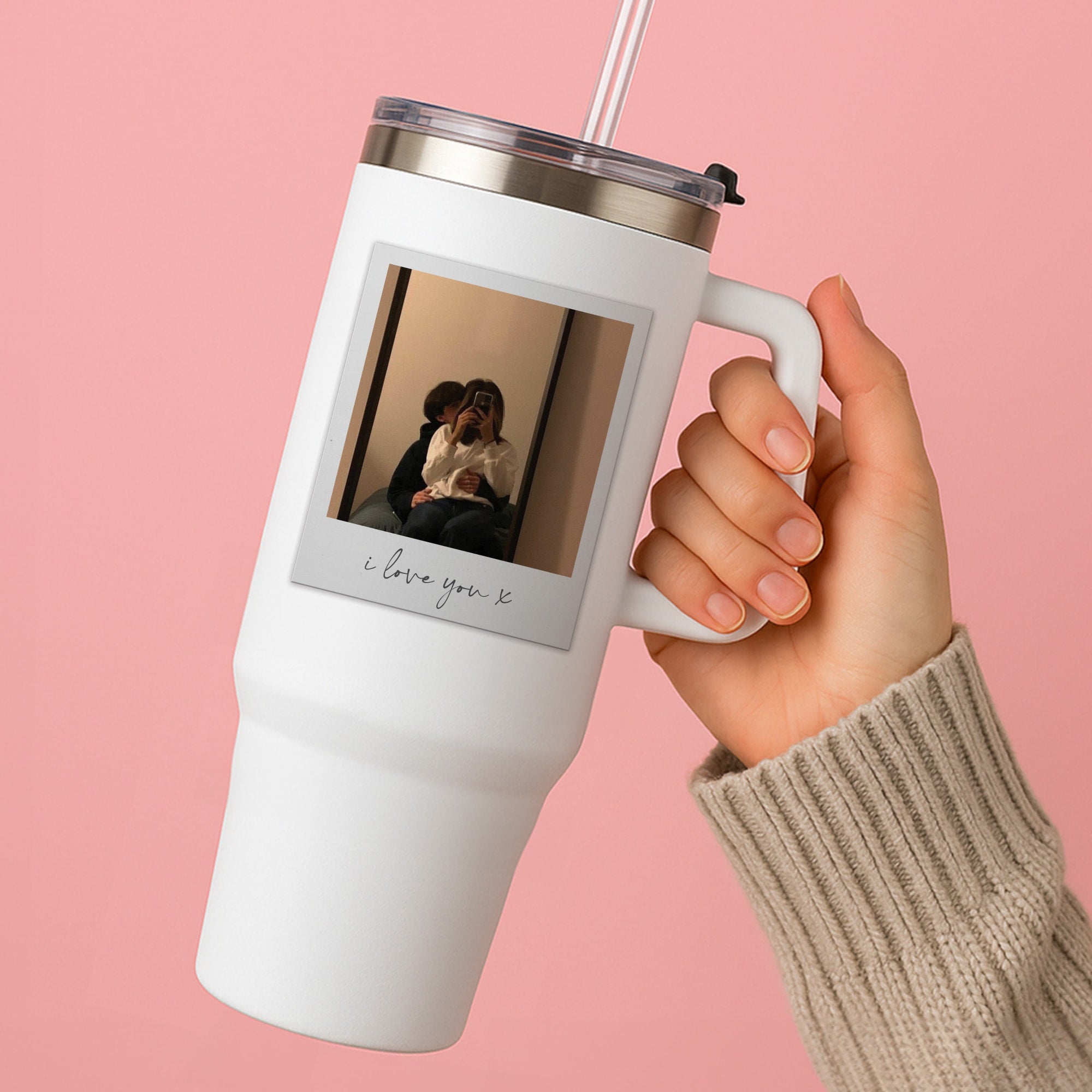 I Love You Polaroid - Personalised Couples Tumbler