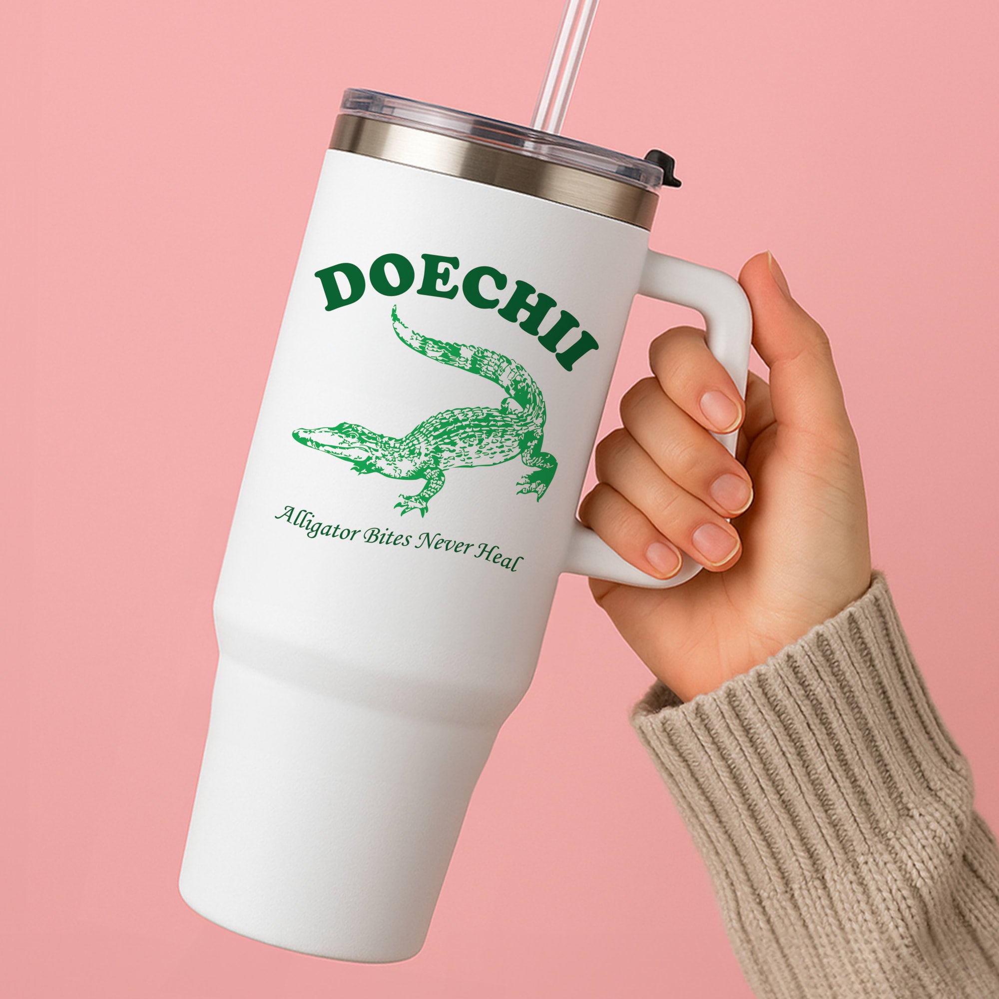 Alligator Bites Never Heal Collage Tumbler