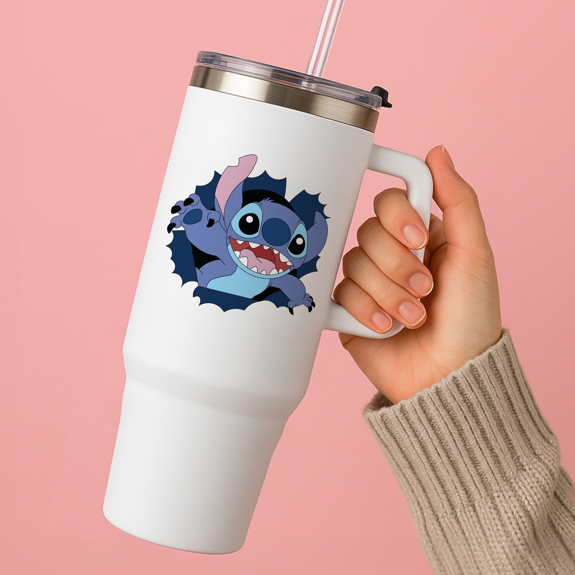 Torn Blue Alien Tumbler