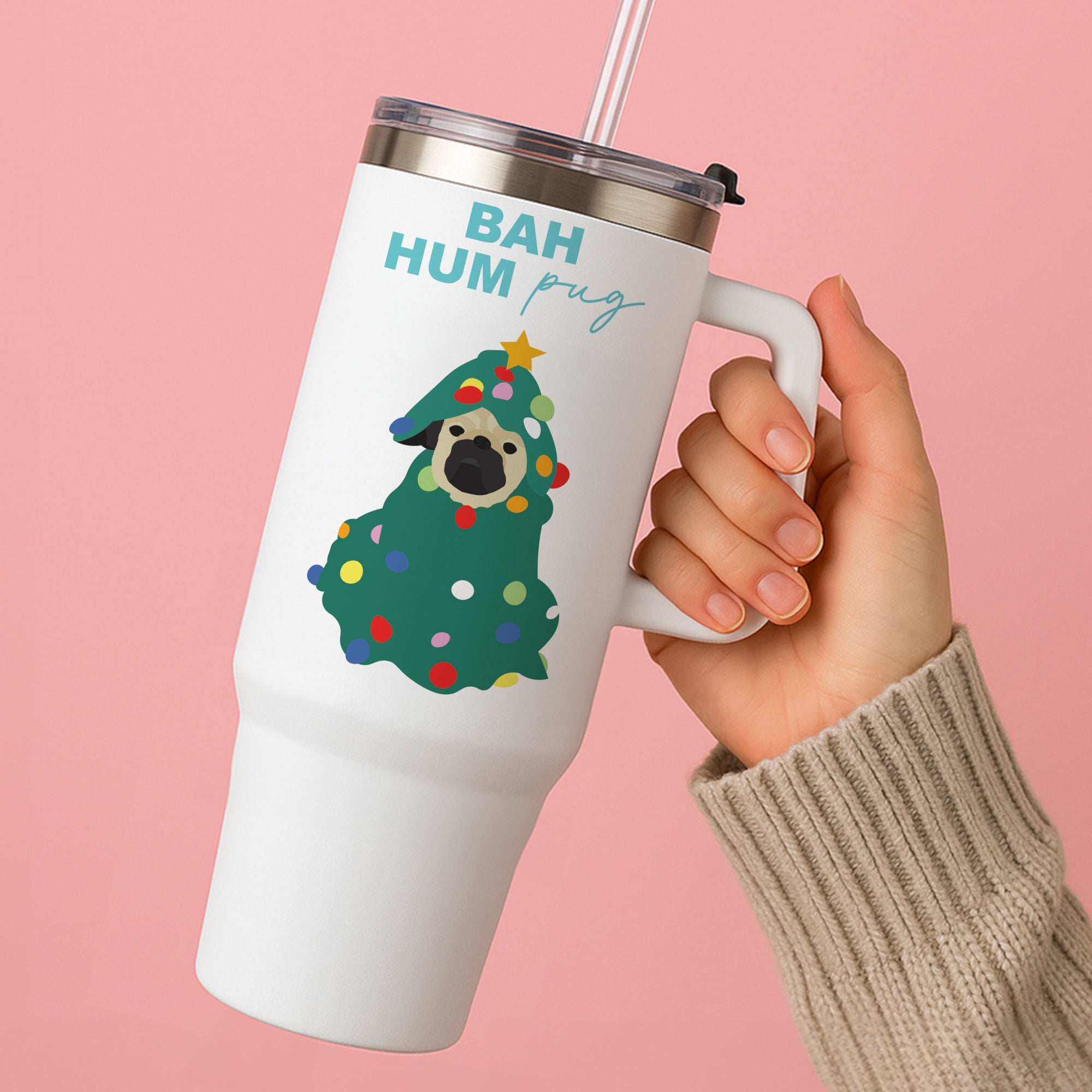 Bah Hum Pug Tumbler