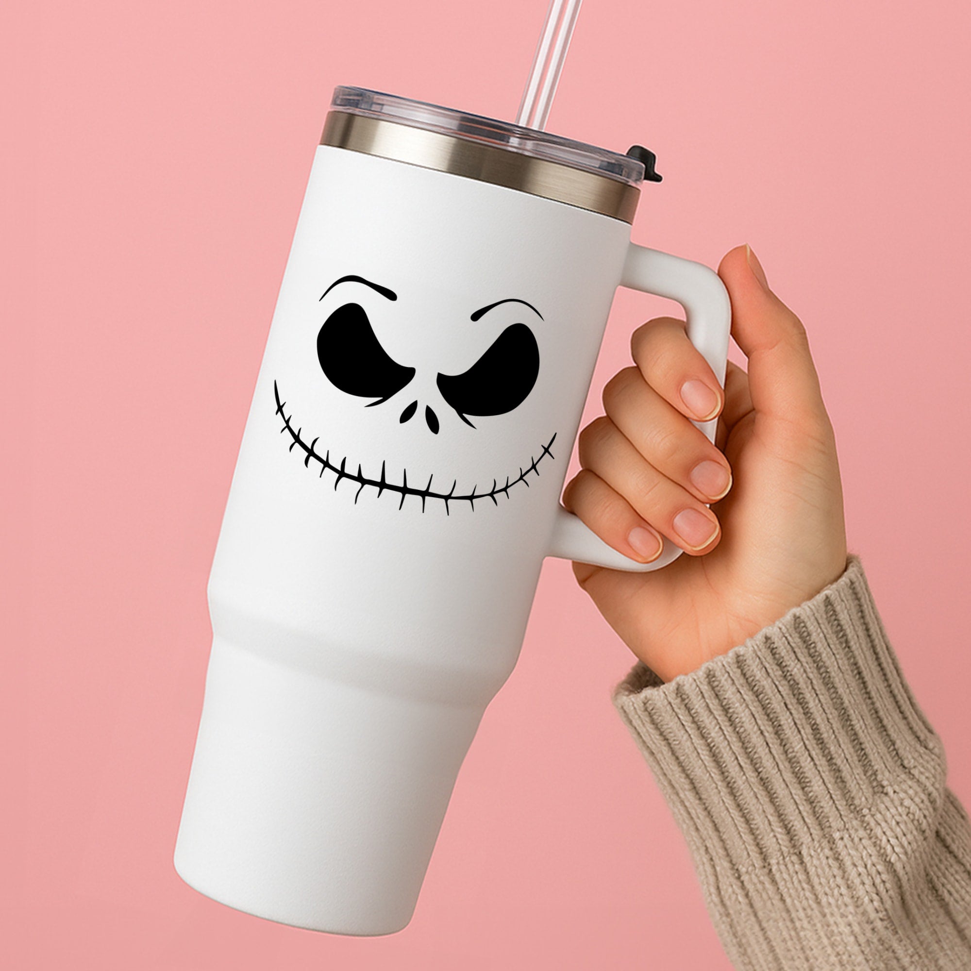 Pink Jack Skeleton Tumbler