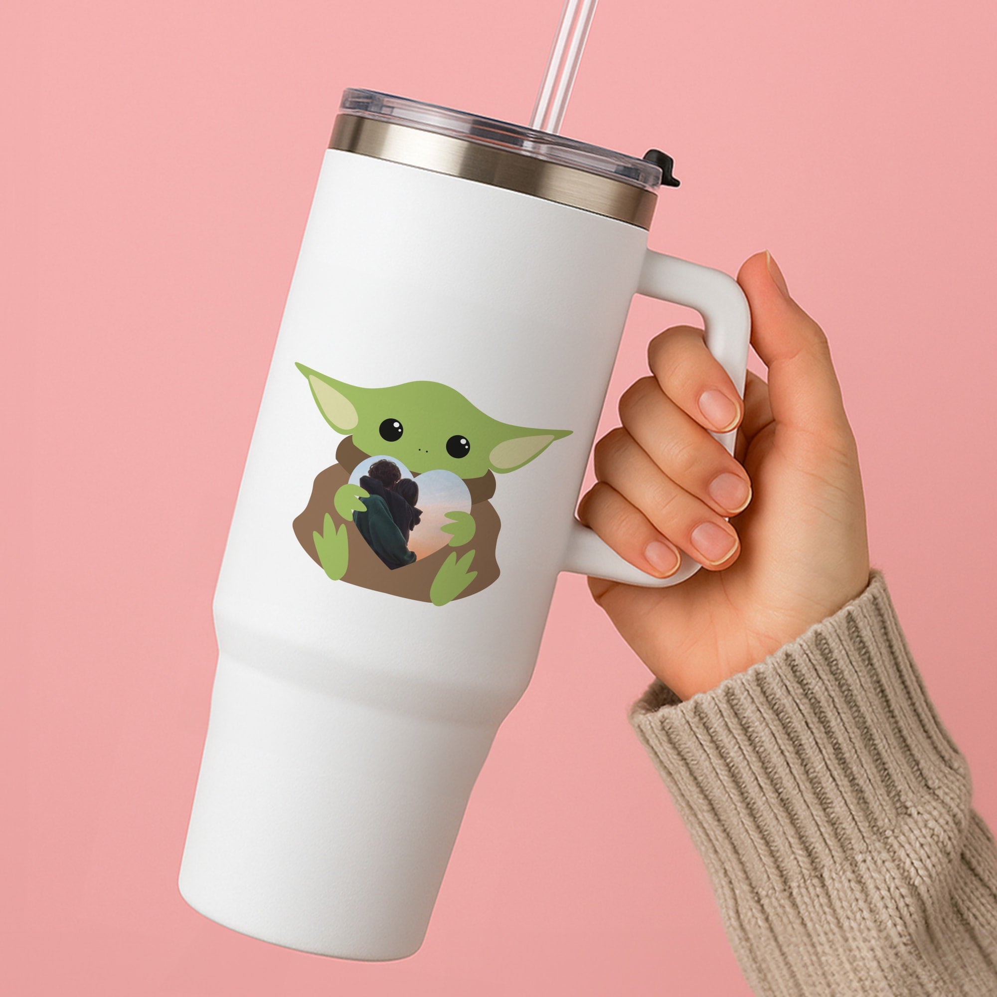 Baby Yoda - Personalised Couples Tumbler