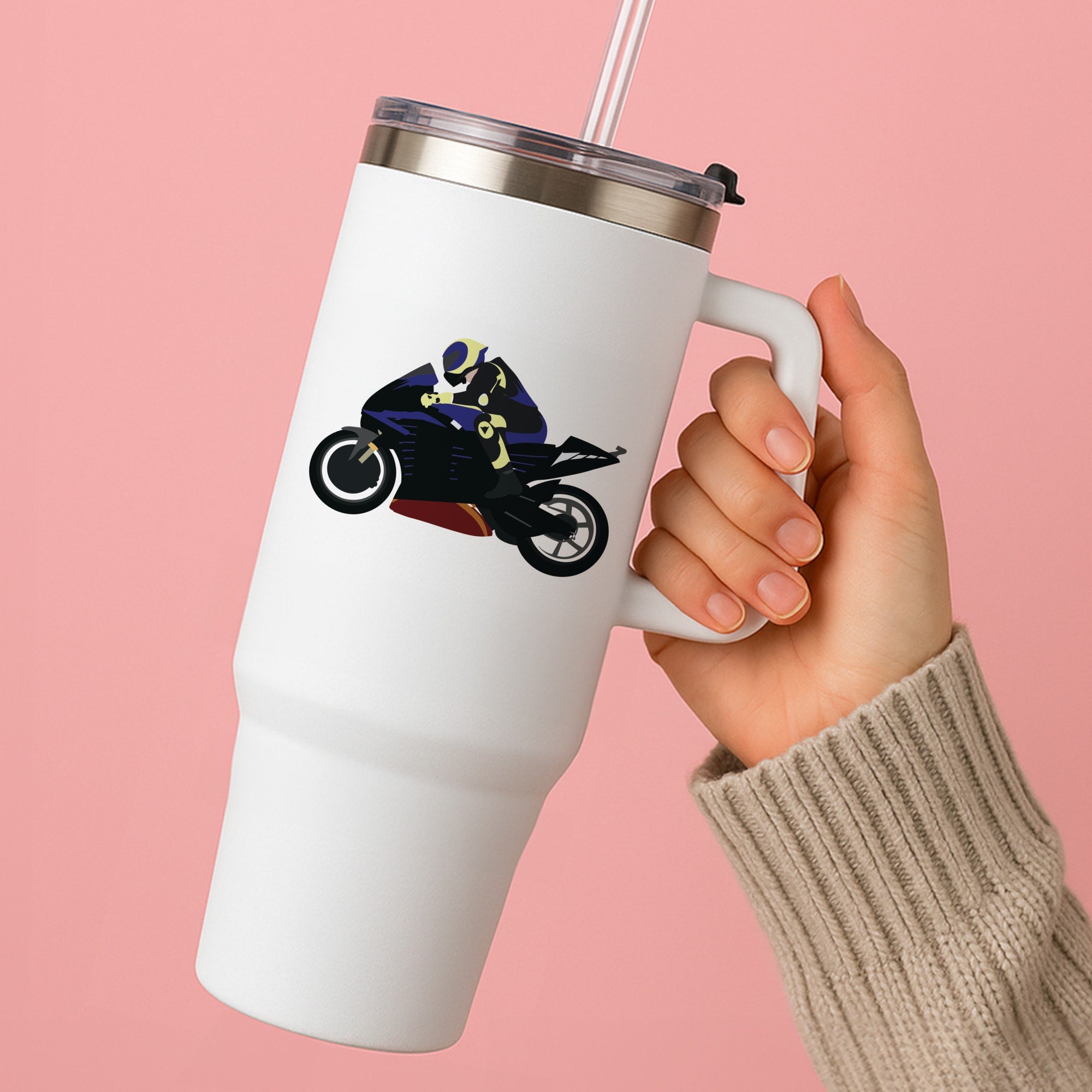 Purple Motorbike - Motorbike Tumbler