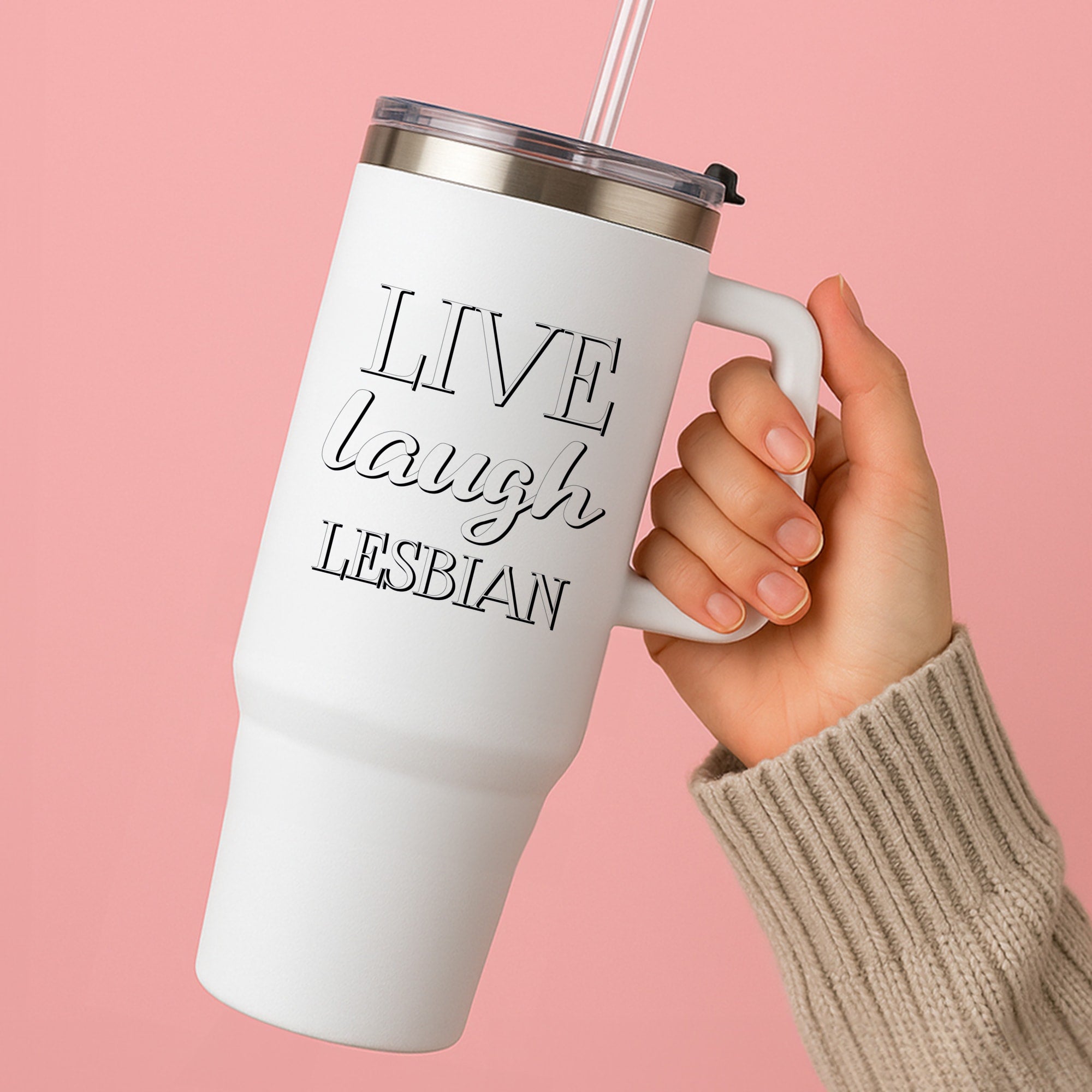 Live Laugh Lesbian - Pride Tumbler