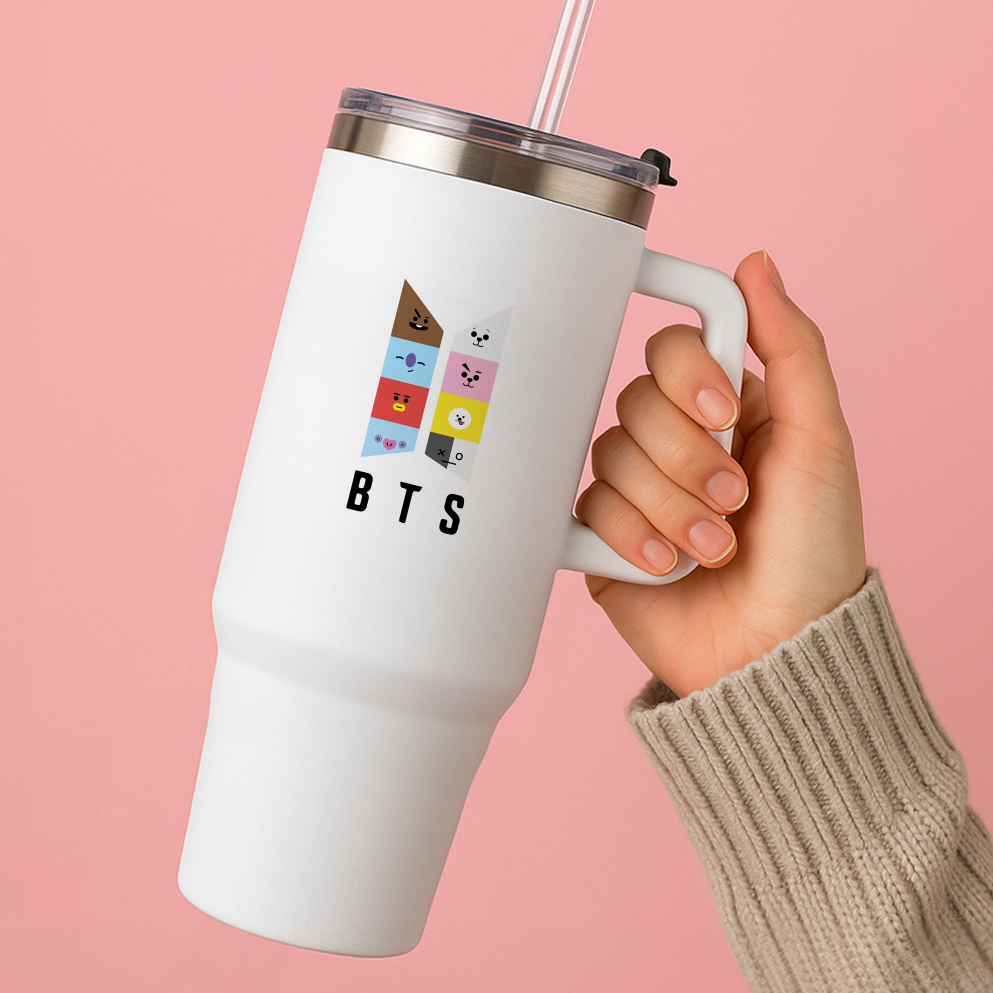 BT21 K-Pop Band Logo Tumbler