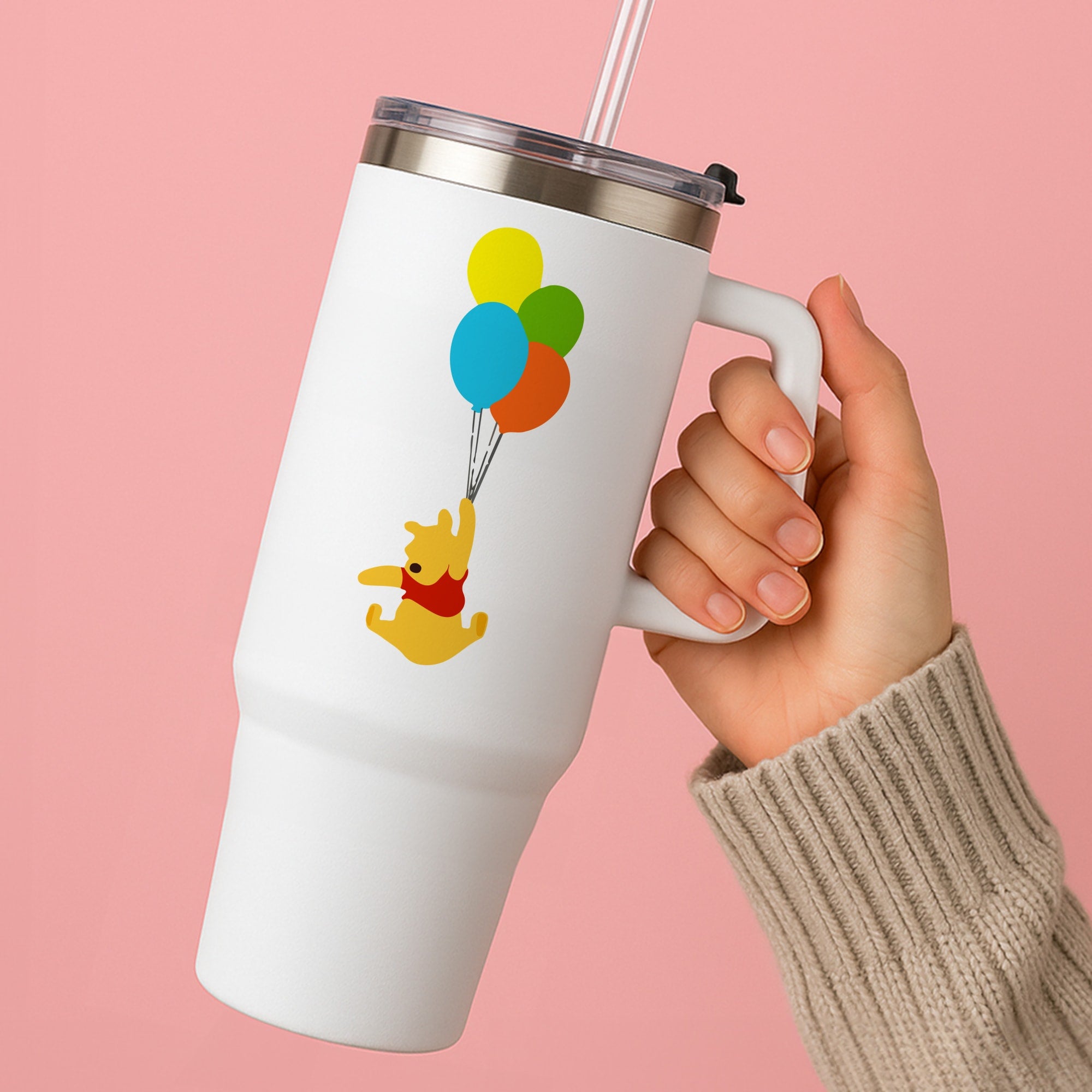 Pooh On Balloons Tumbler