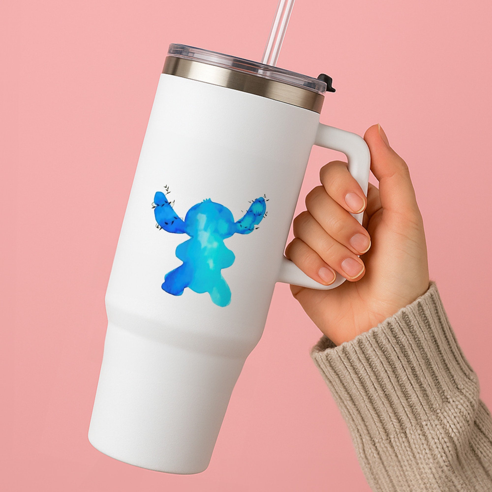 Watercolour Blue Alien Disney Tumbler