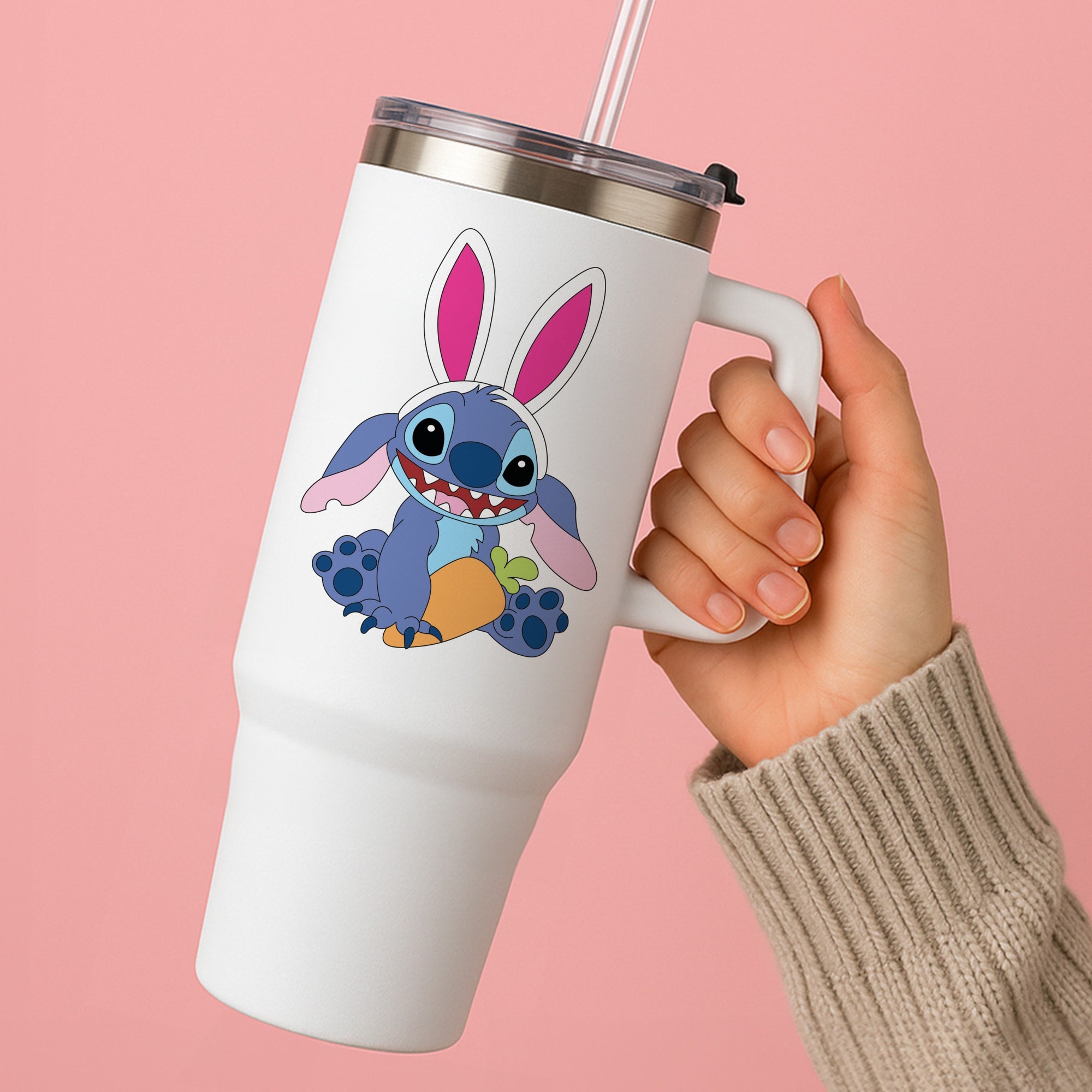 Easter Bunny Blue Alien Tumbler