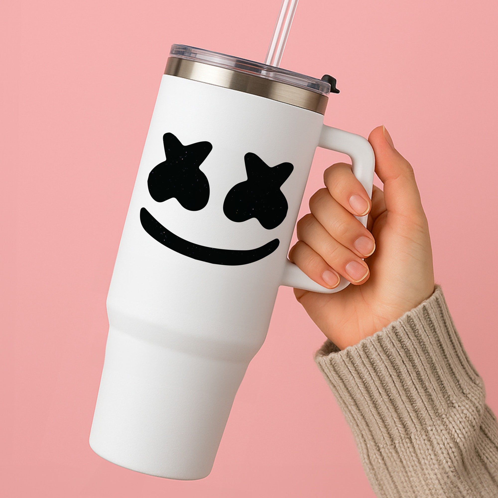 Black And White Helmet In Space Tumbler