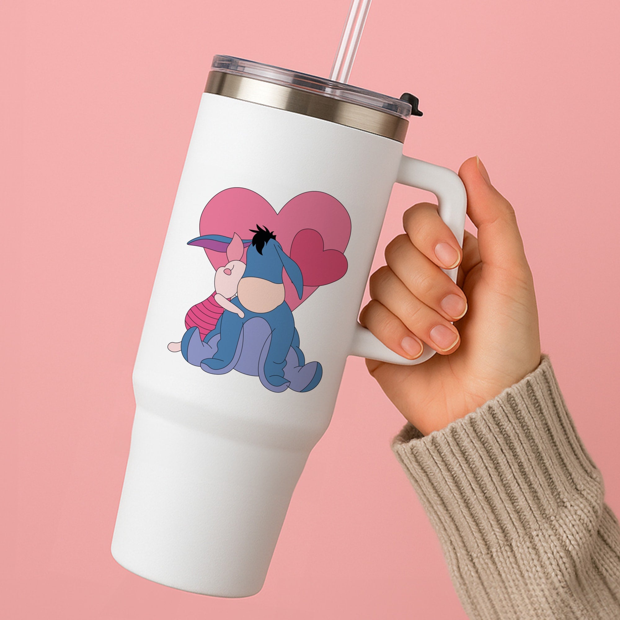 Donkey and Pig Valentine's Tumbler