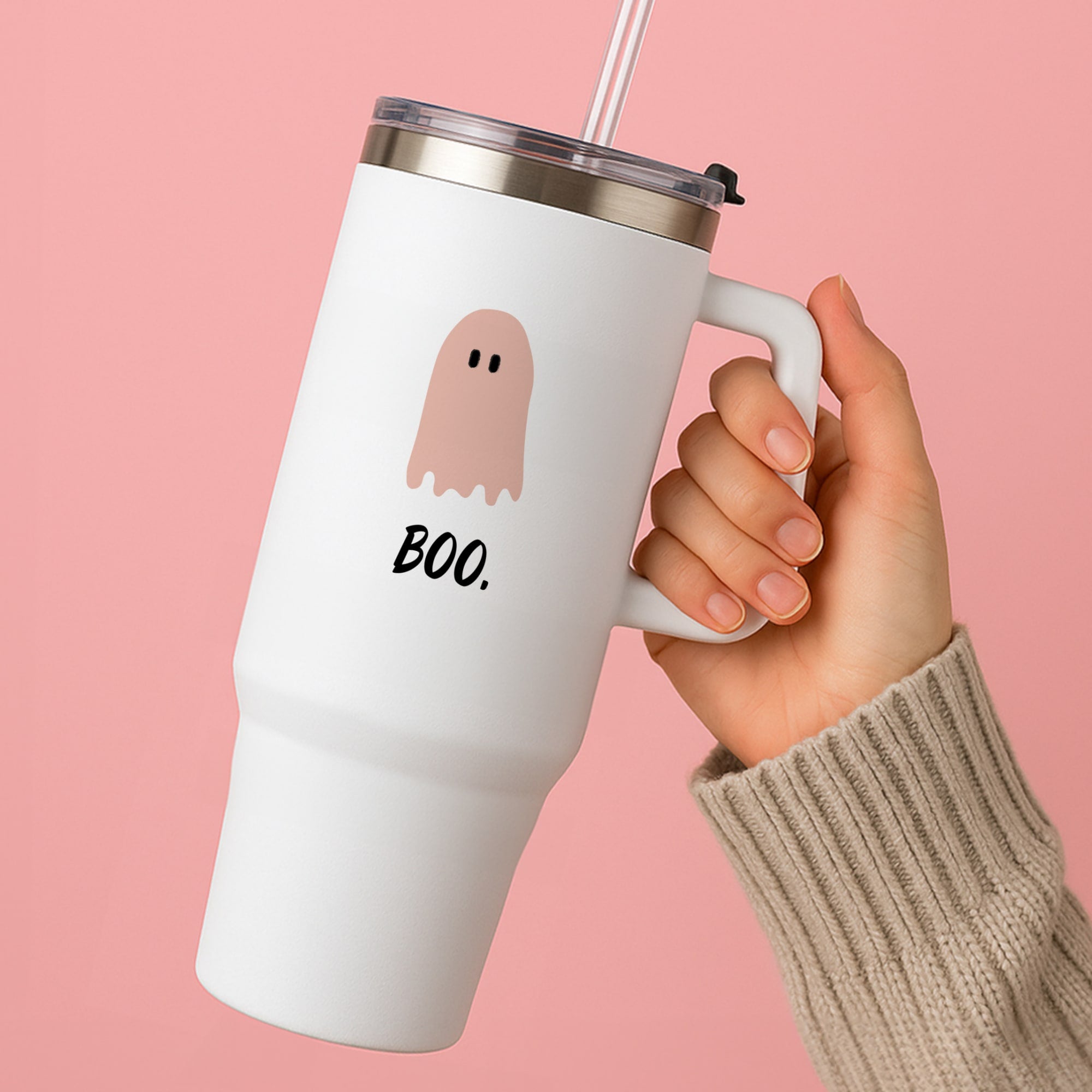 Boo - Ghost Halloween Tumbler