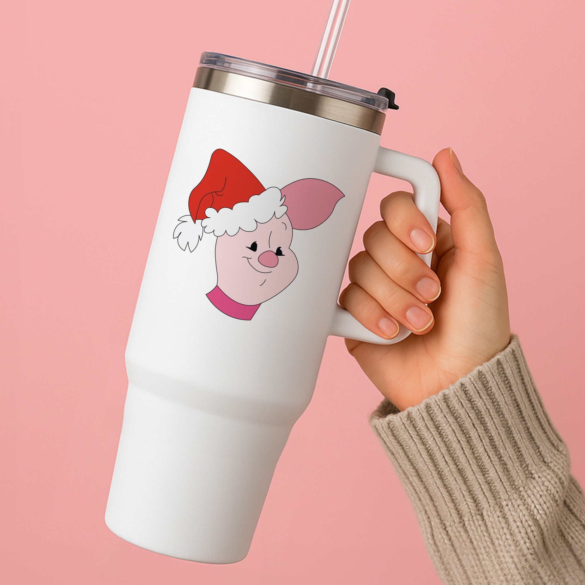 Pig Pattern Christmas Tumbler