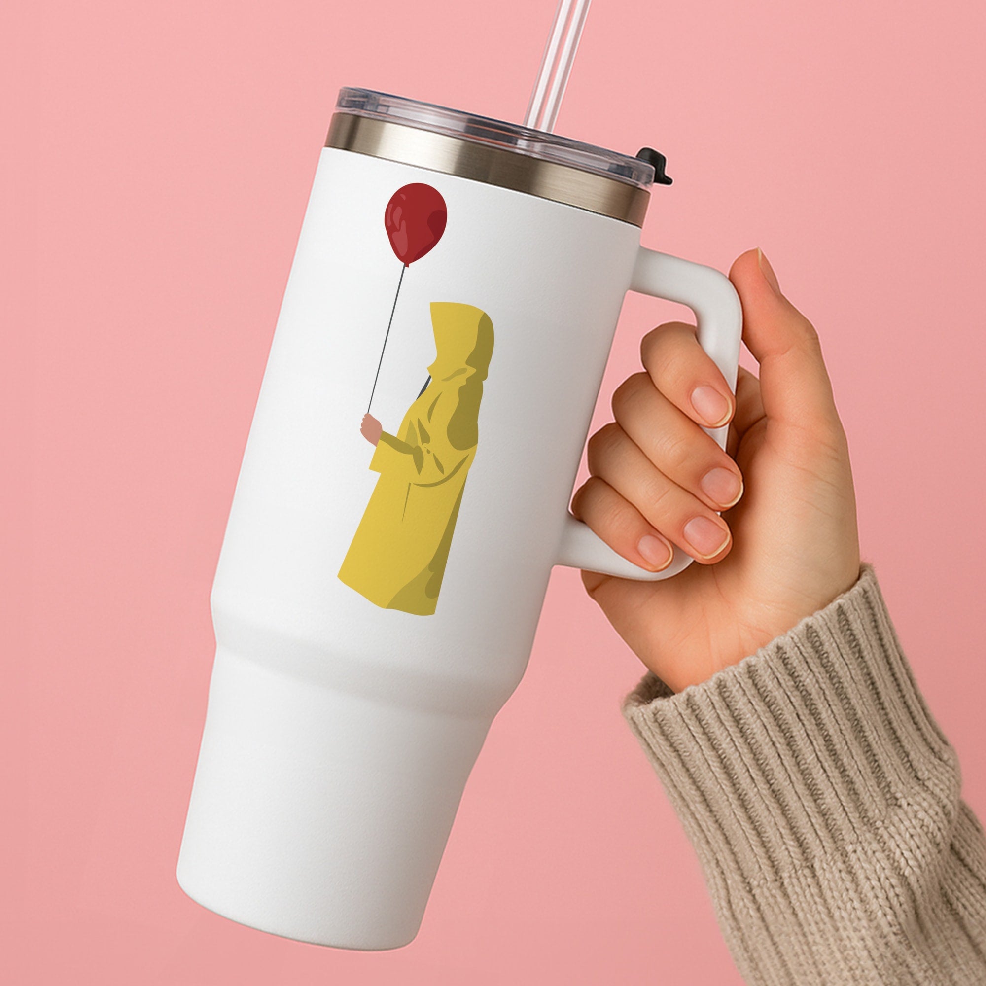 Holding Balloon - Clown Tumbler