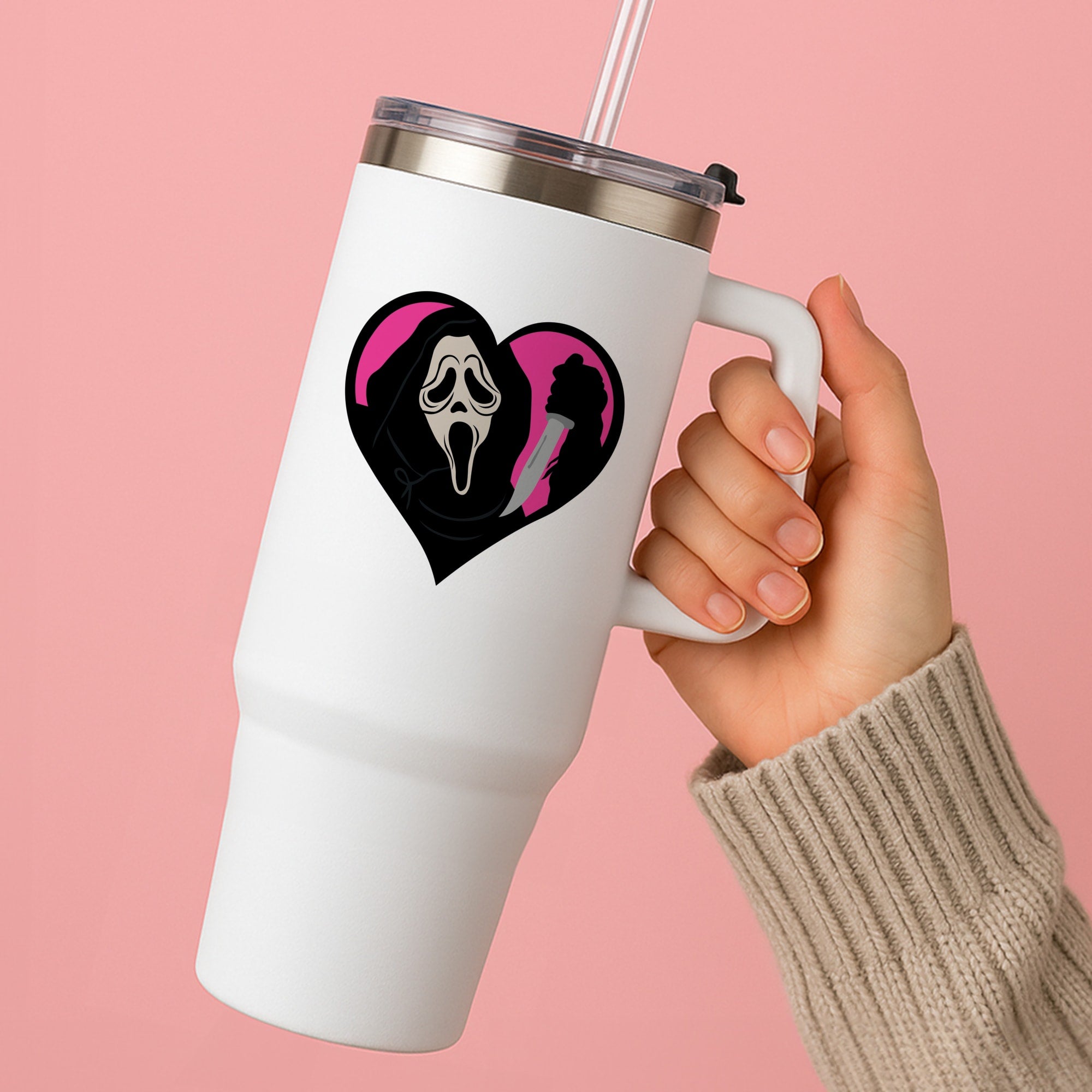Heart face - Halloween Tumbler