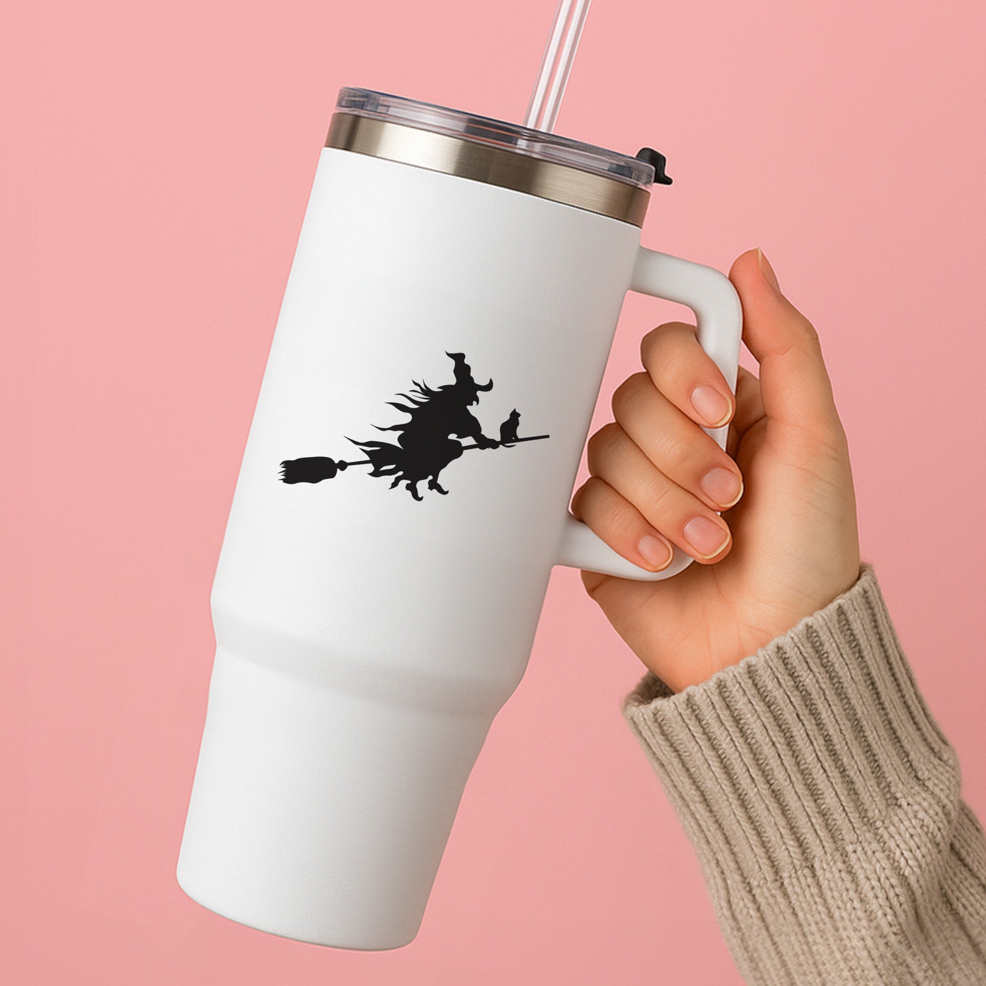 Witch And Cat - Halloween Tumbler