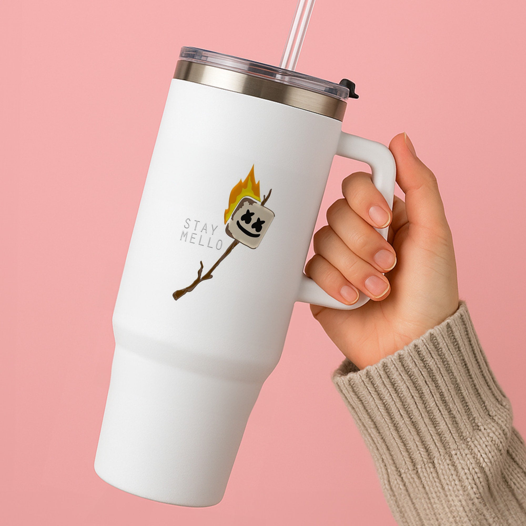 Stay Mello White Helmet DJw - White Helmet DJ Tumbler