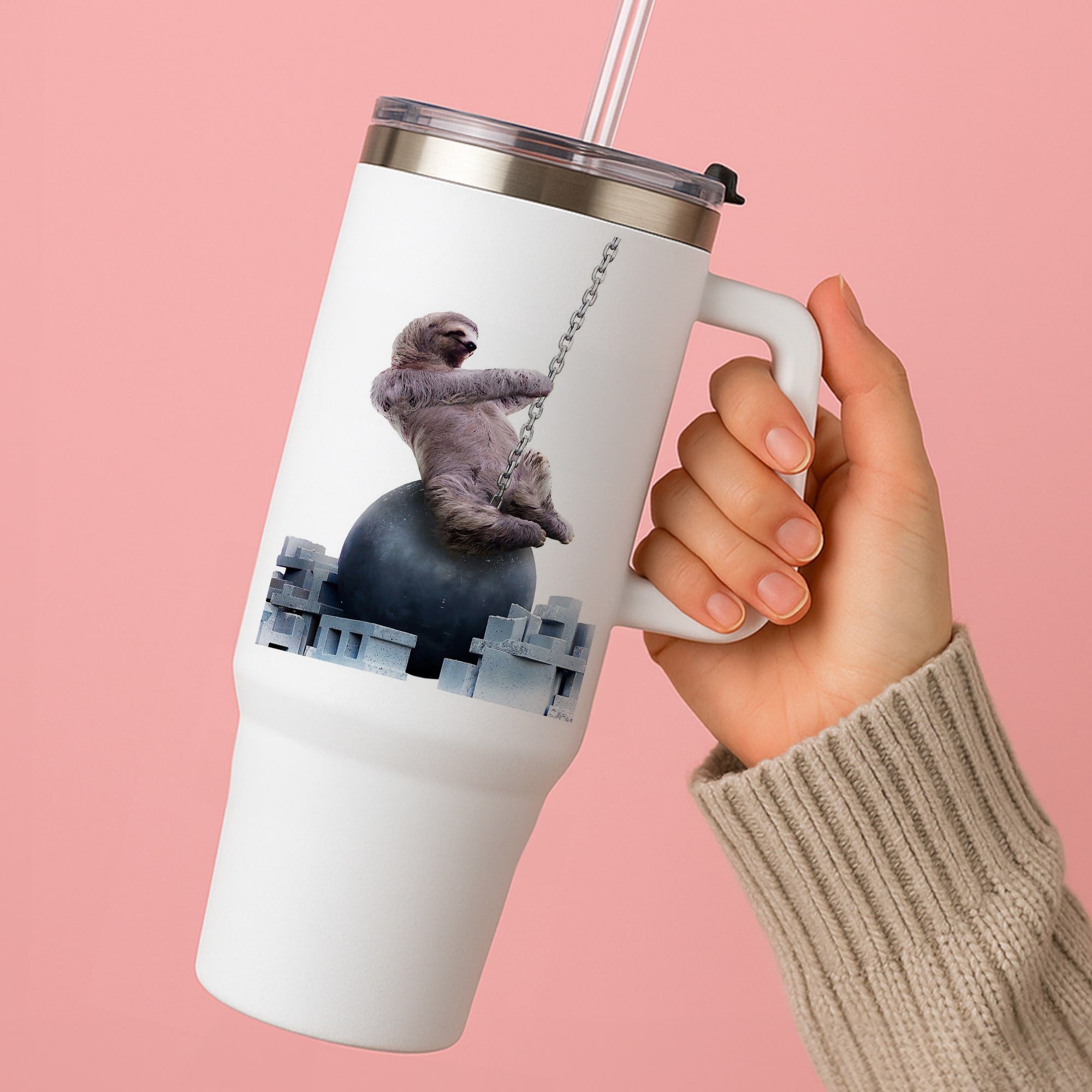 Wrecking Ball Sloth Tumbler