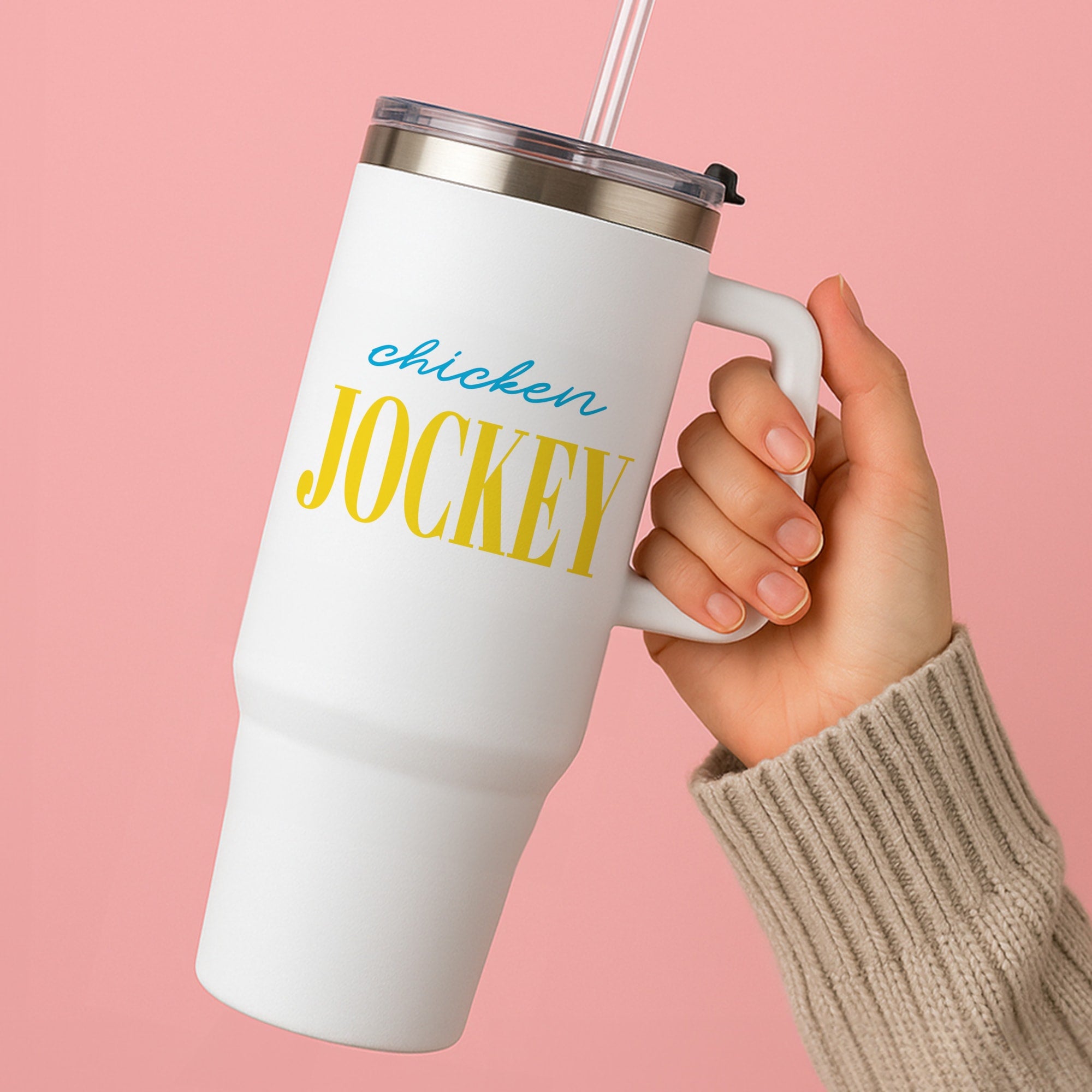 Chicken Jockey Blue Tumbler