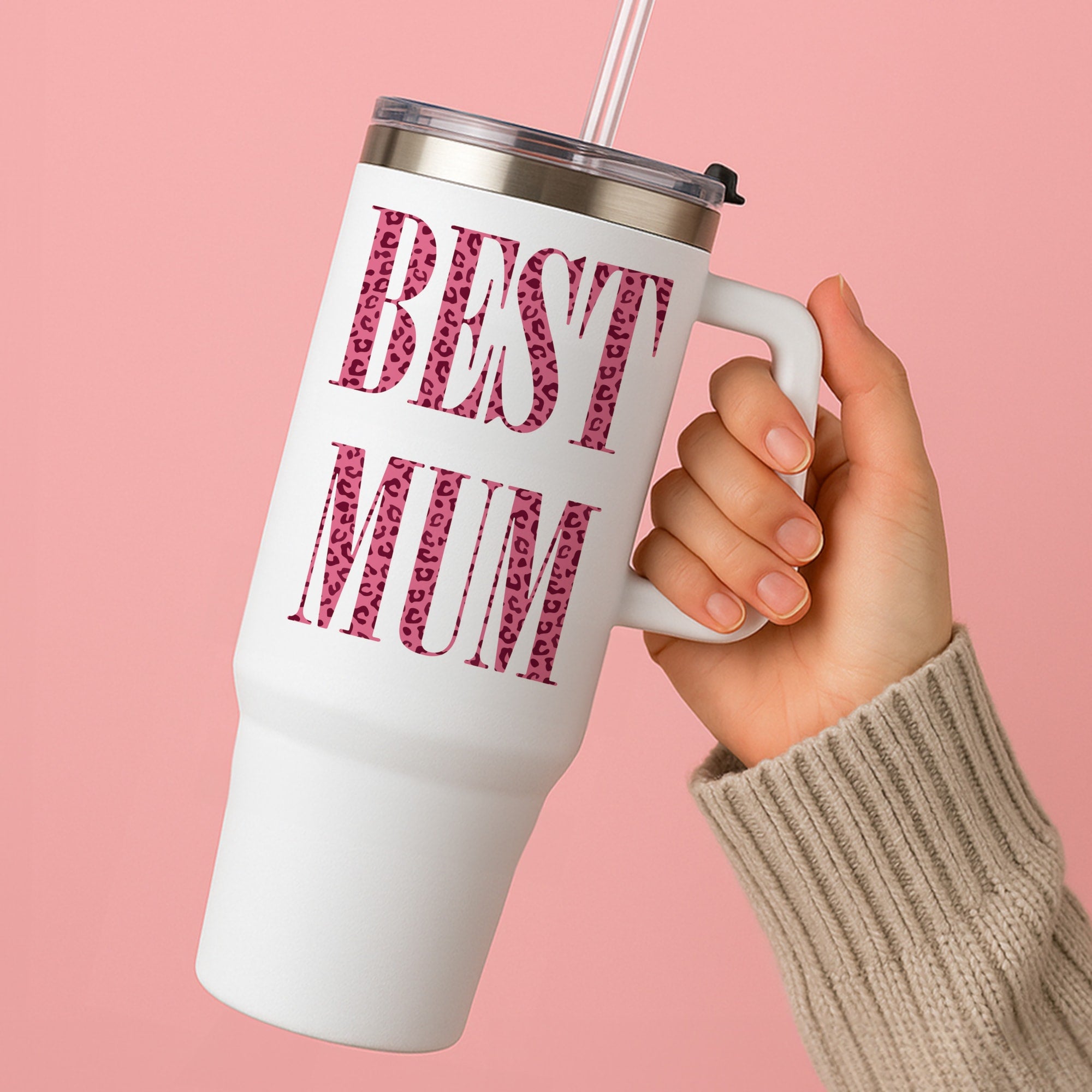Best Mum Leopard Print Tumbler
