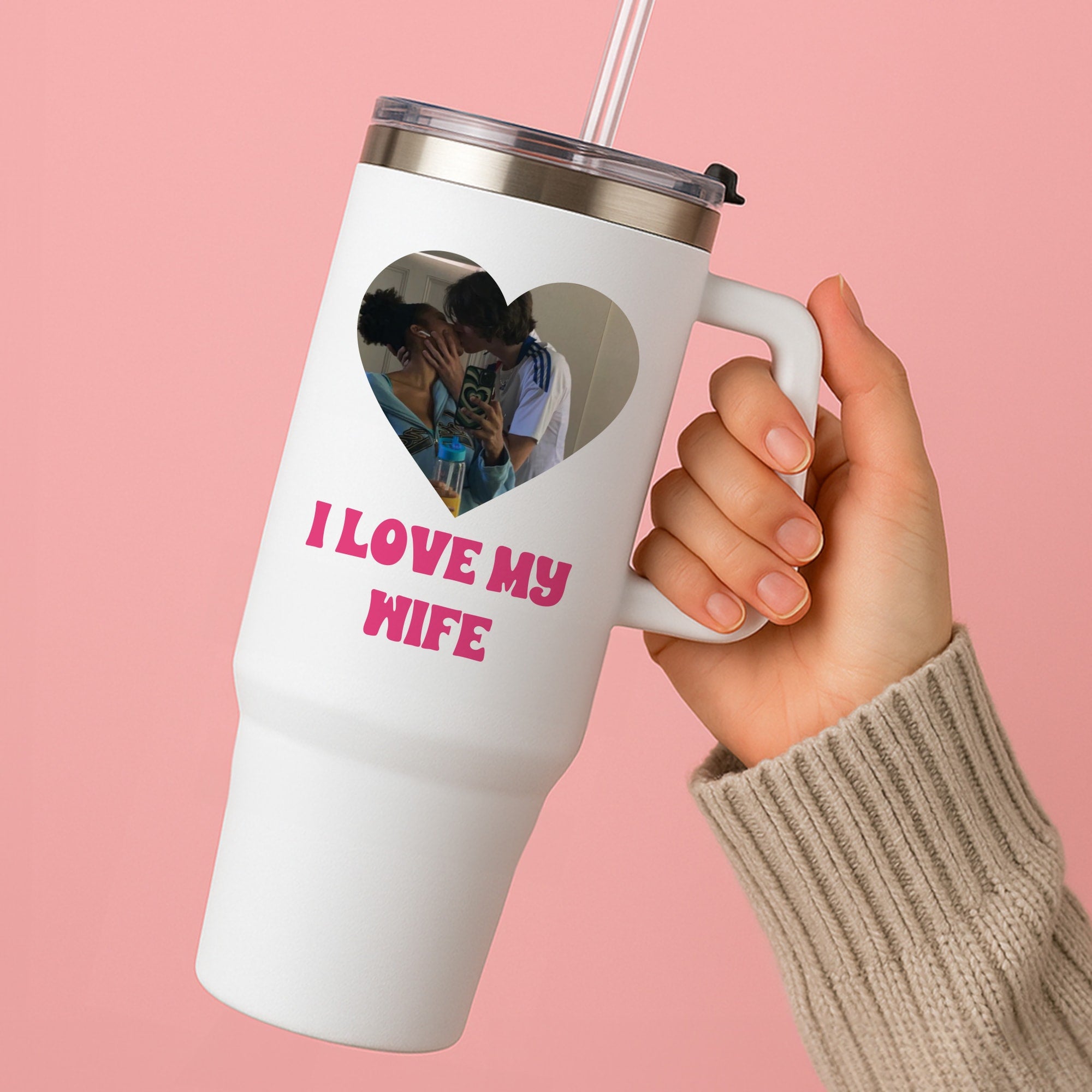 I Love My Wife - Personalised Couples Tumbler