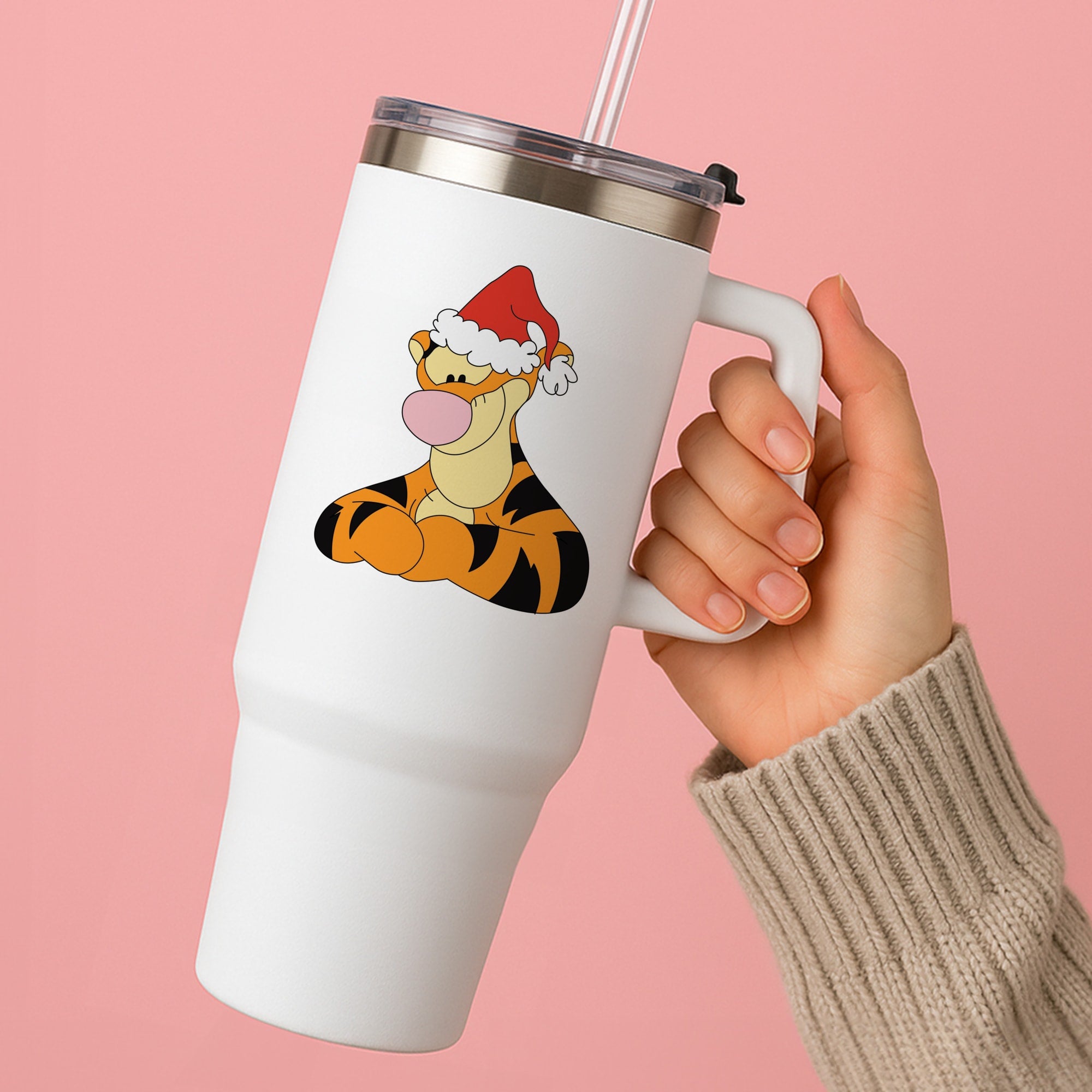 Tiger Pattern Christmas Tumbler