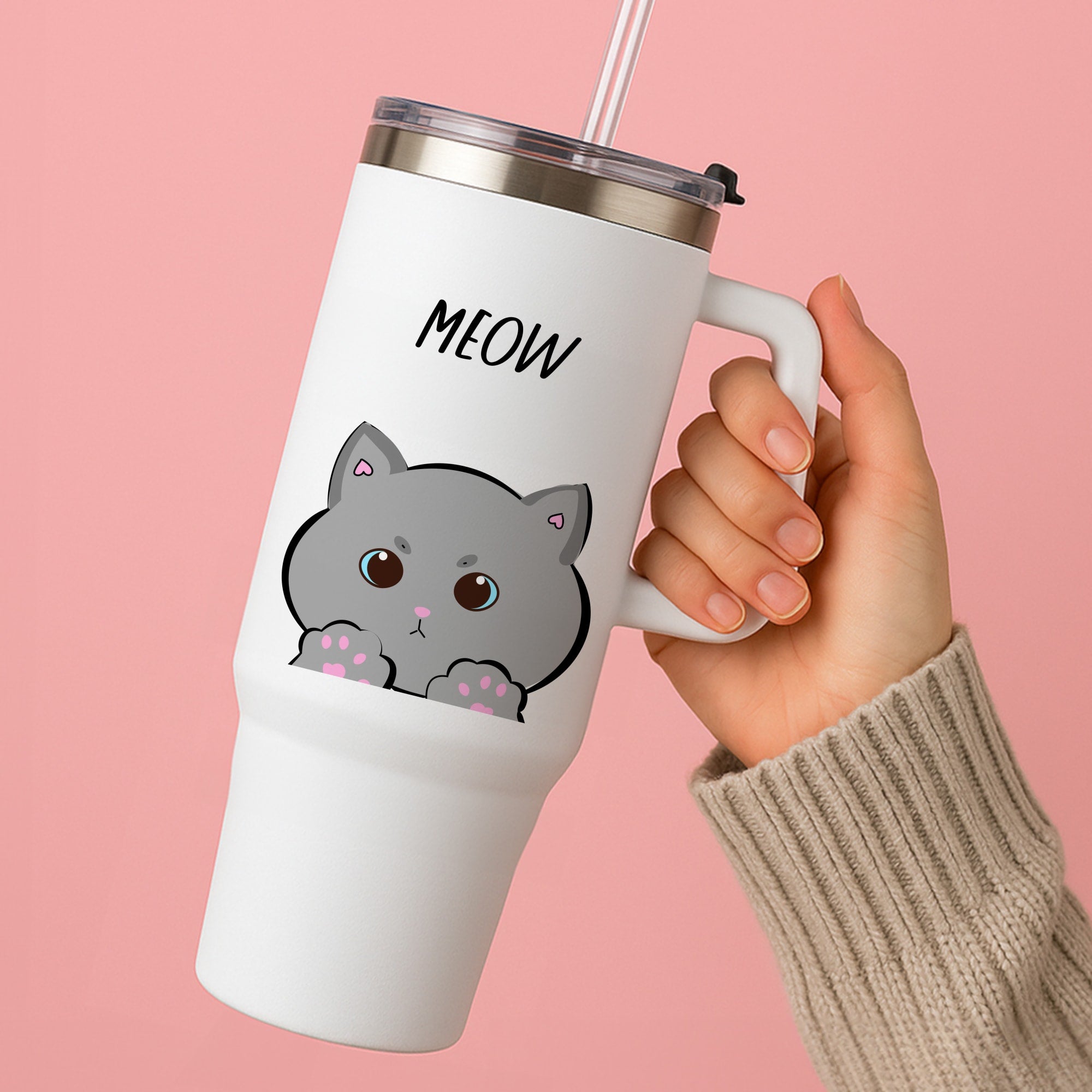 Grey Kitty - Cats Tumbler