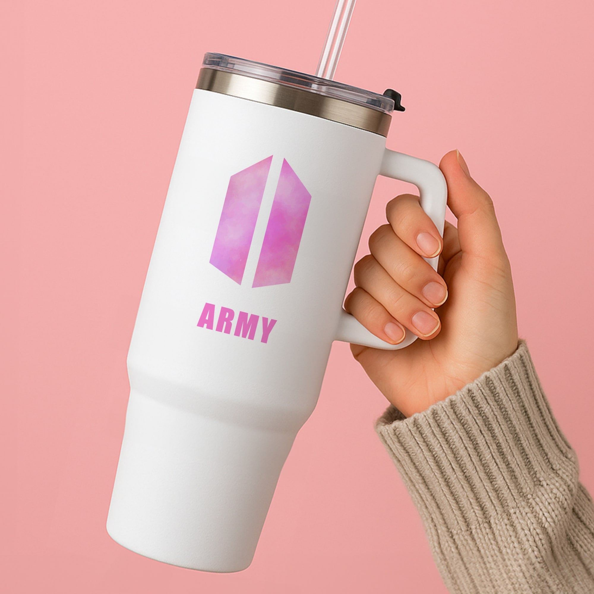 BTS Army Pink - K Pop Tumbler