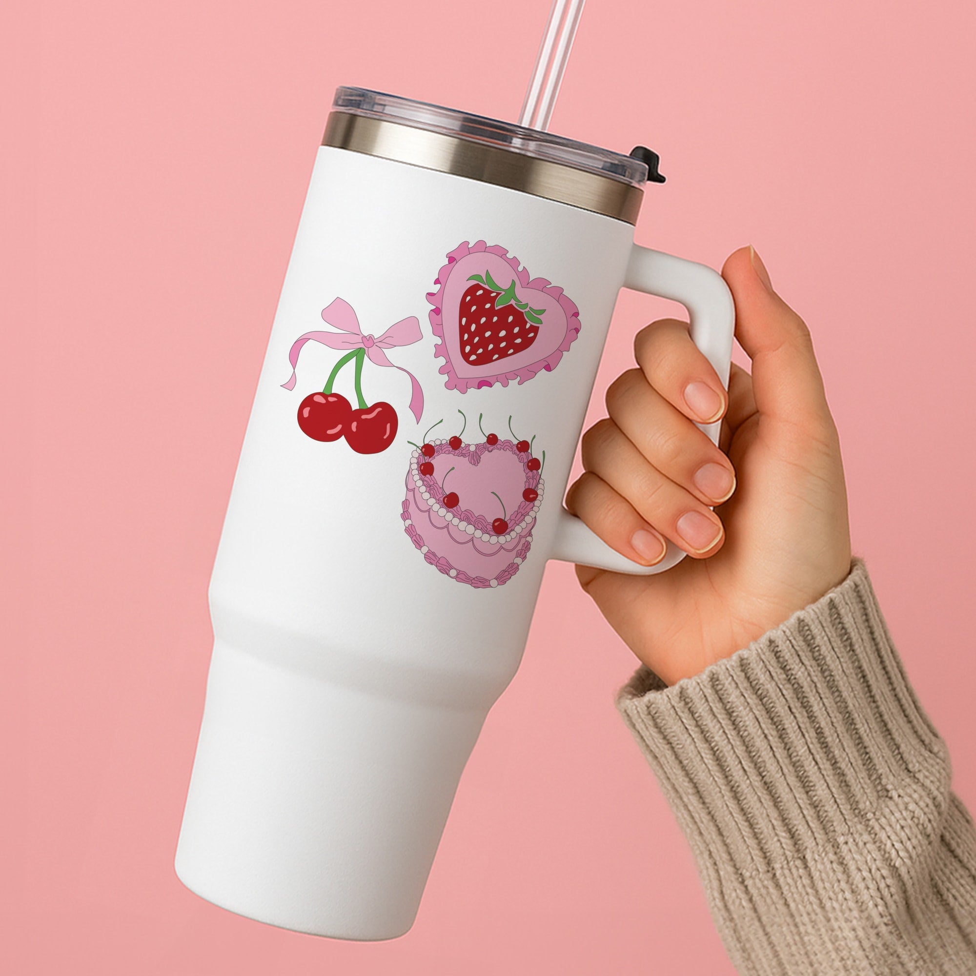 Cherries, Strawberries And Cake - Valentine's Day Tumbler