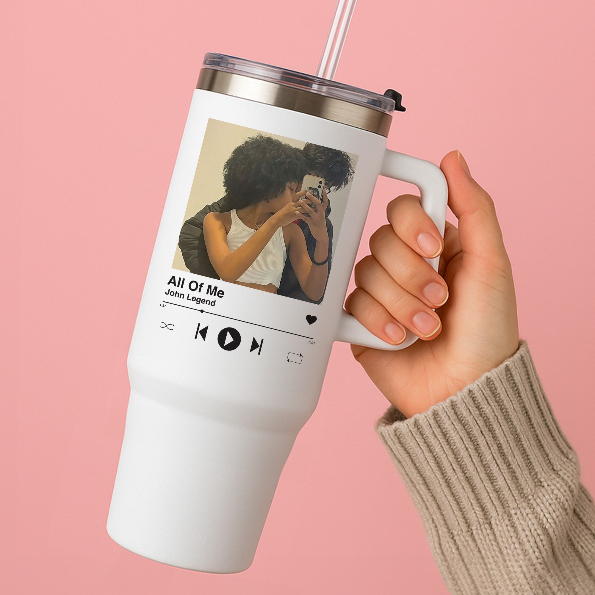 Album Cover - Personalised Couples Tumbler