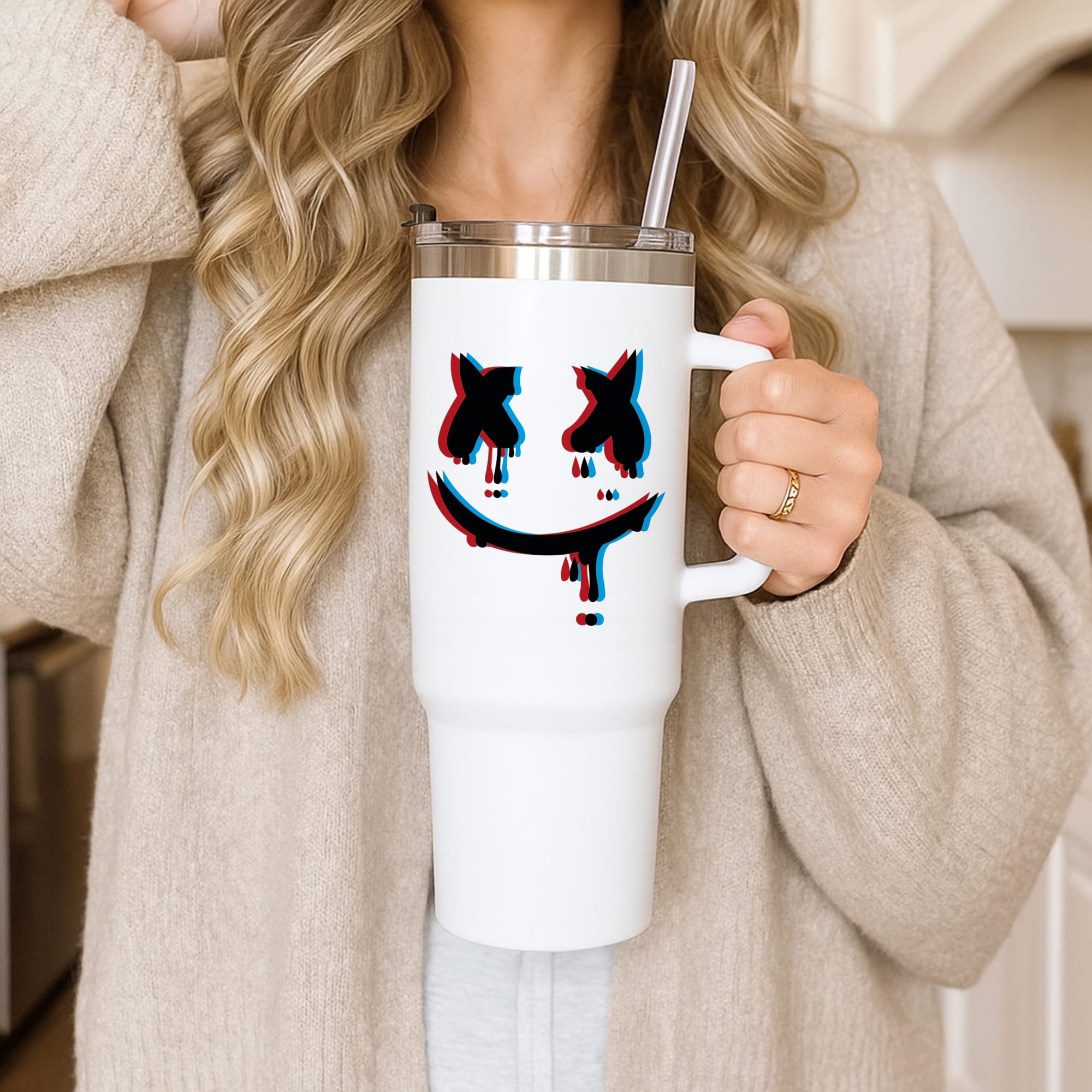 Blue Blur - White Helmet DJ Tumbler