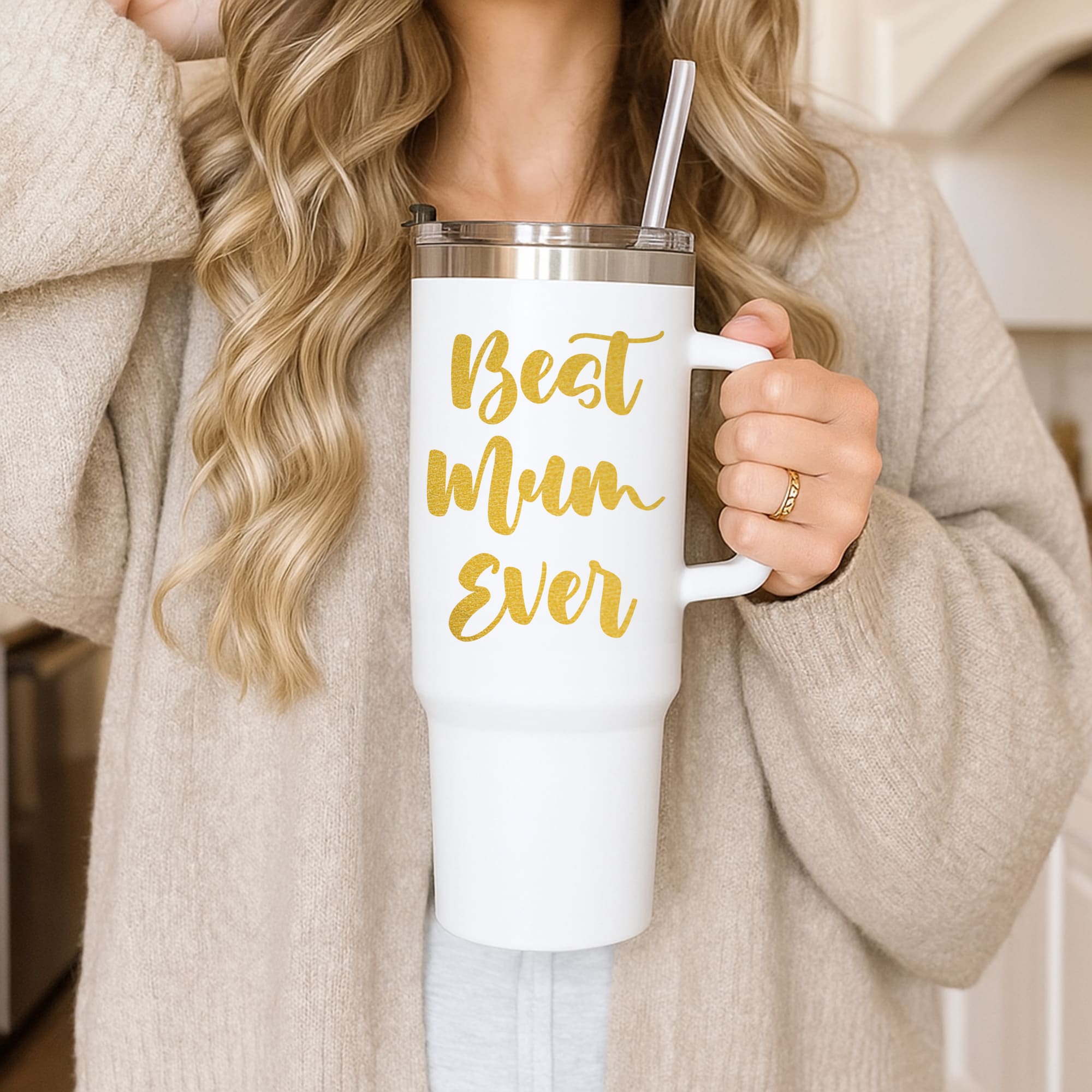 Golden Best Mum Ever Tumbler