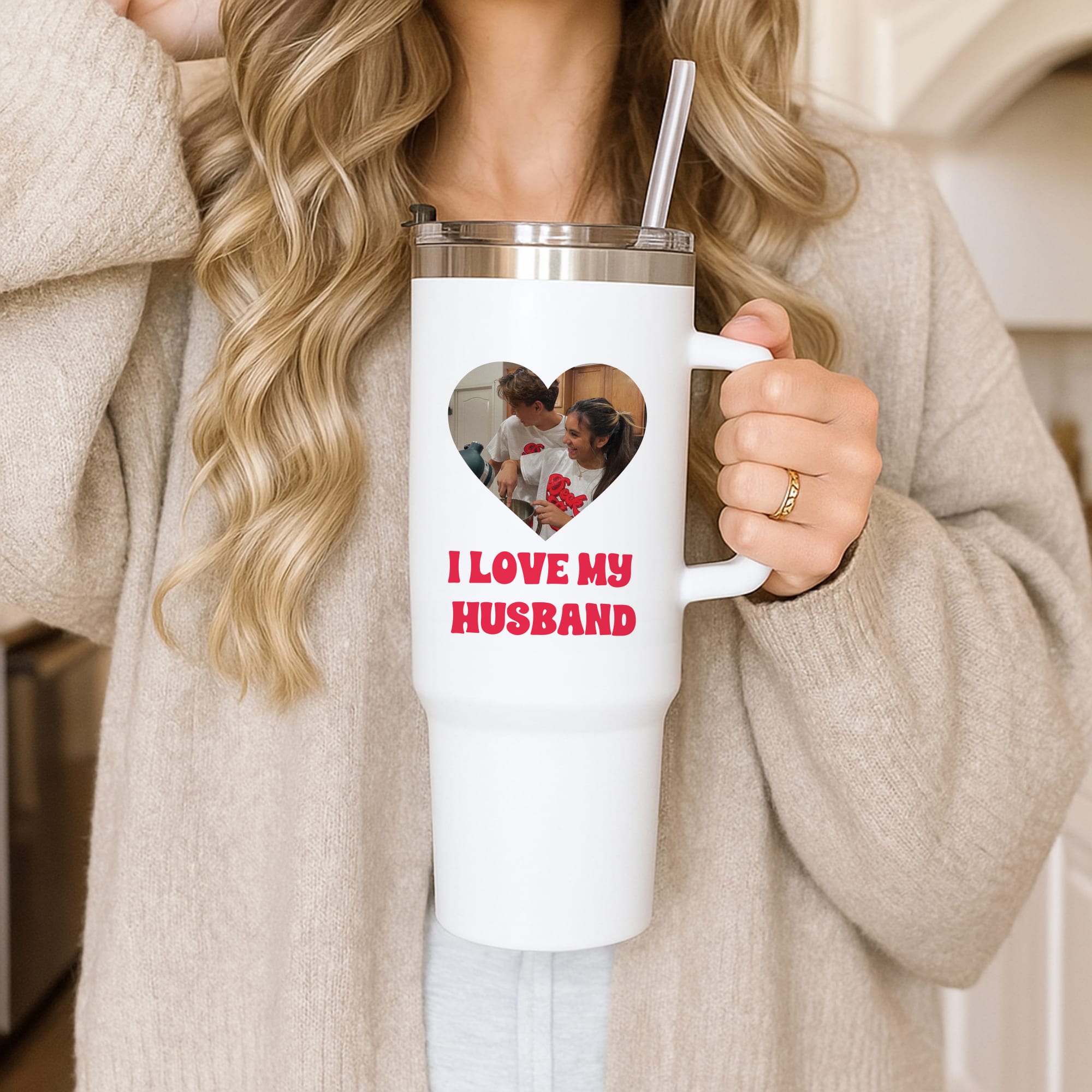 I Love My Husband - Personalised Couples Tumbler