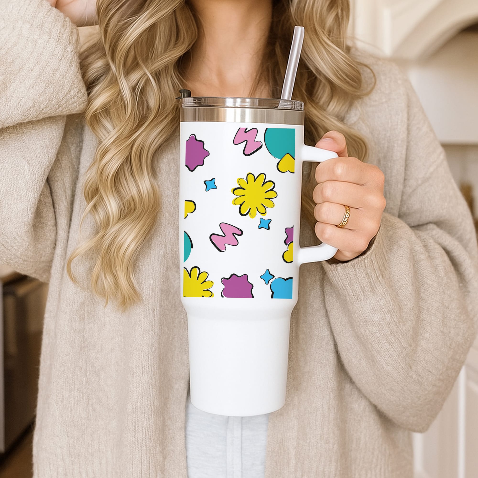 K-Pop Band Flowers Patterns Tumbler
