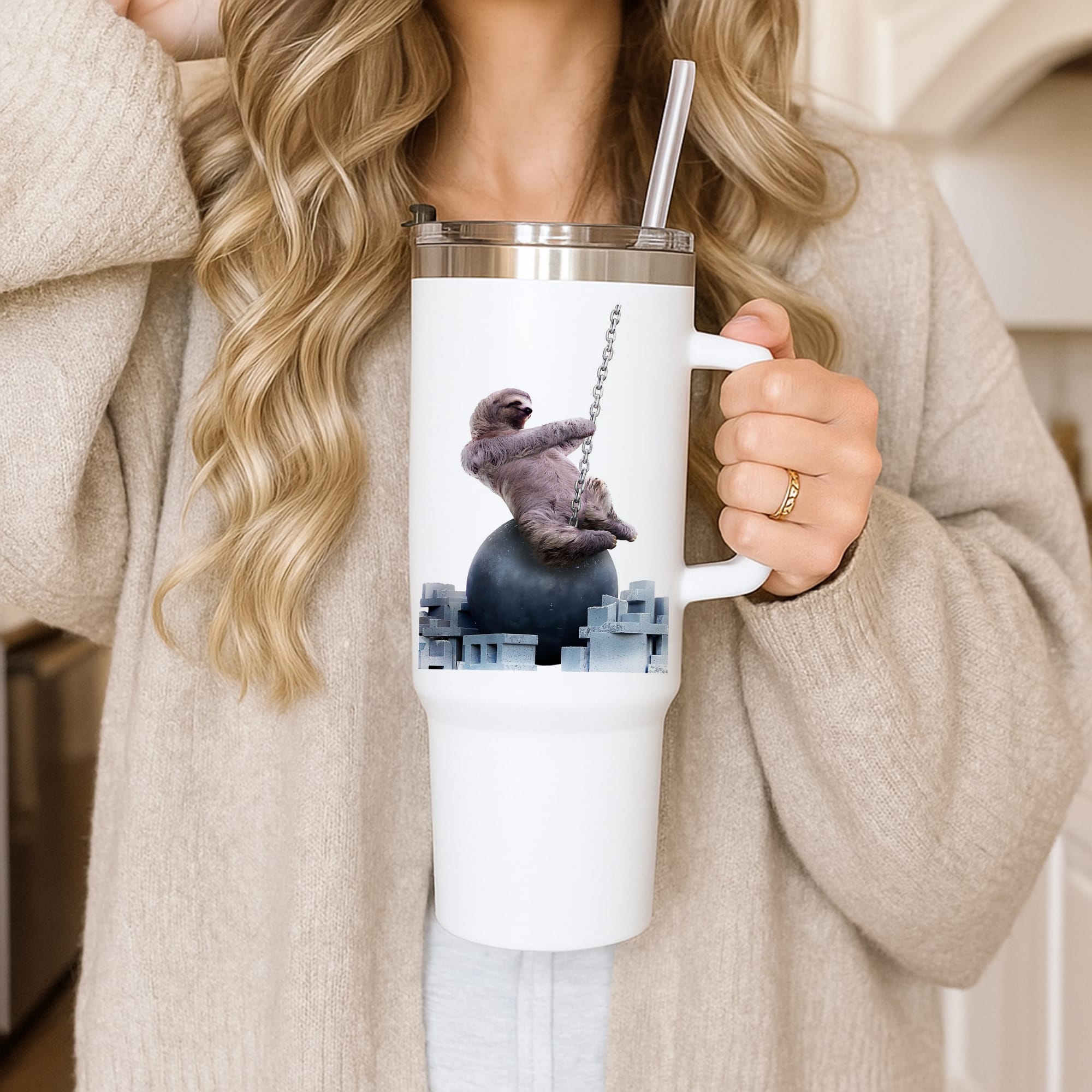 Wrecking Ball Sloth Tumbler