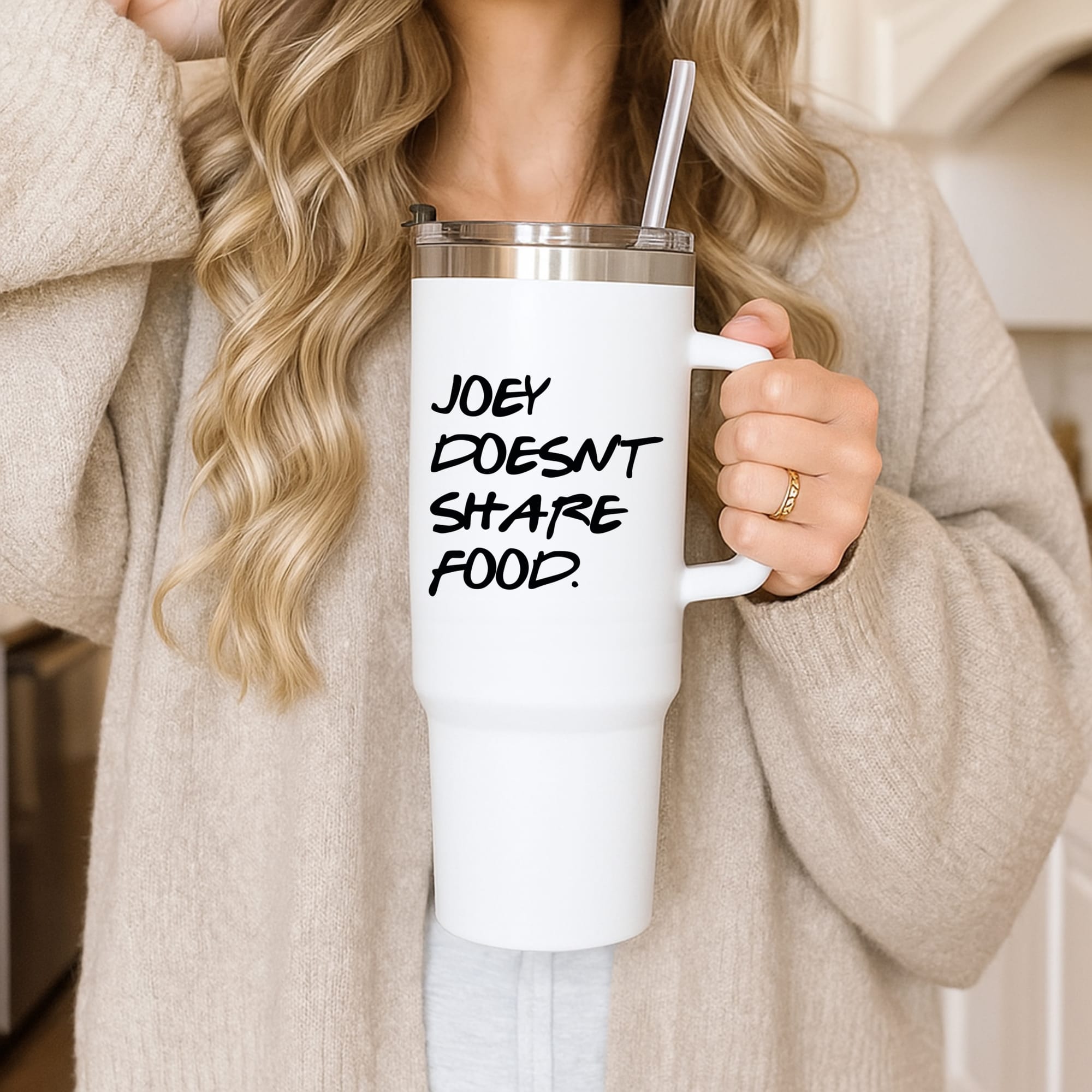 Joey Doesn't Share Food, Black Tumbler