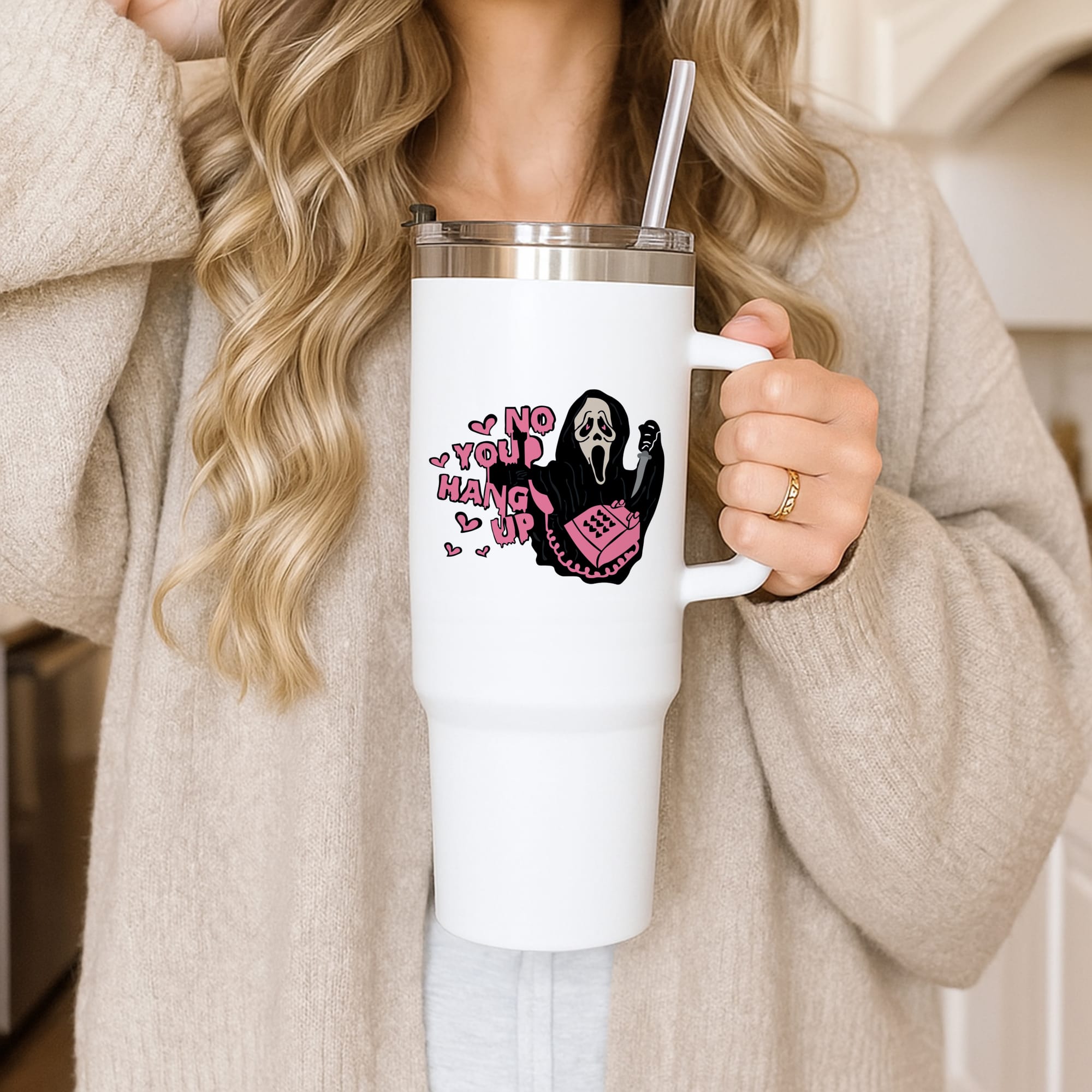 No You Hang Up - Halloween Tumbler