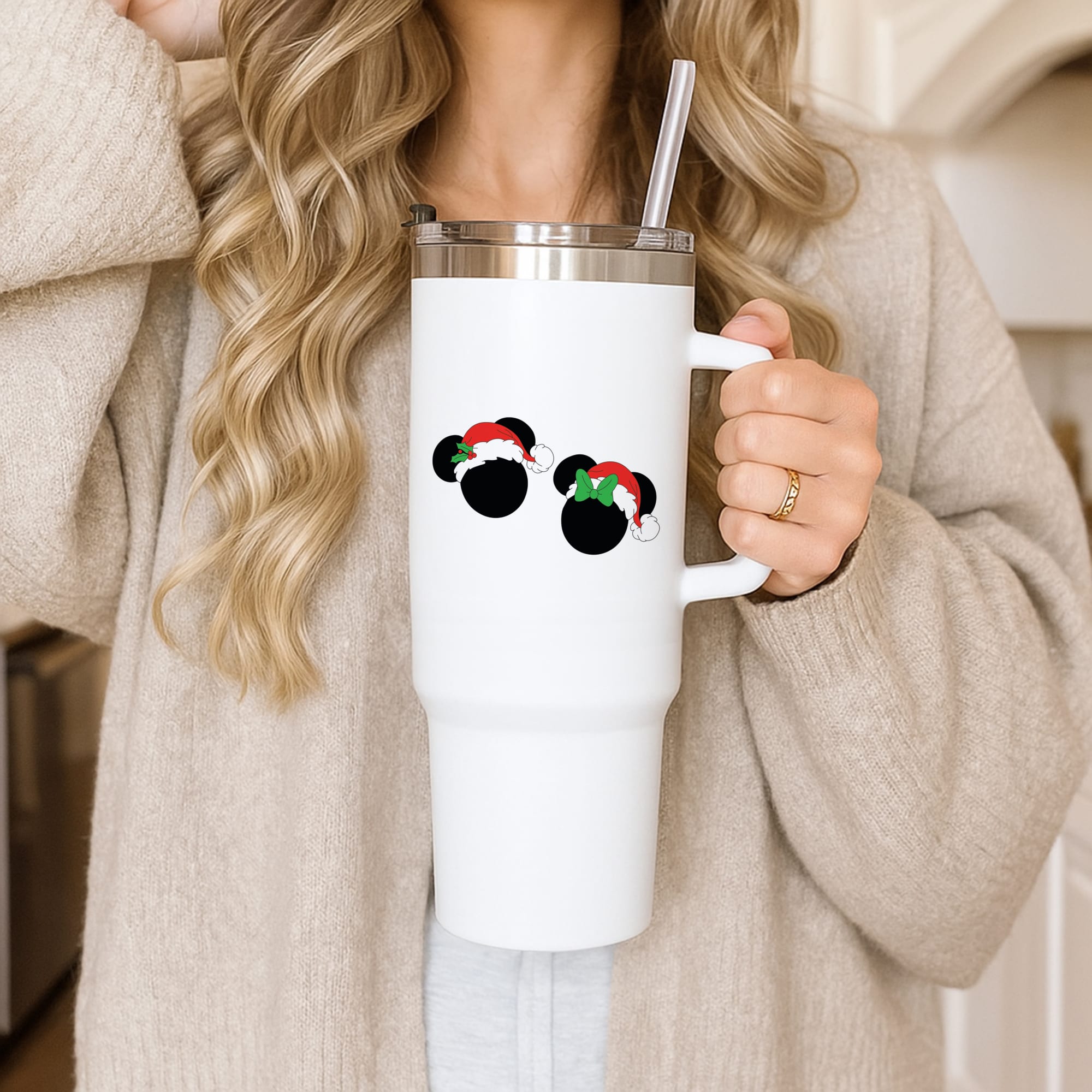 Festive Mice Christmas Tumbler