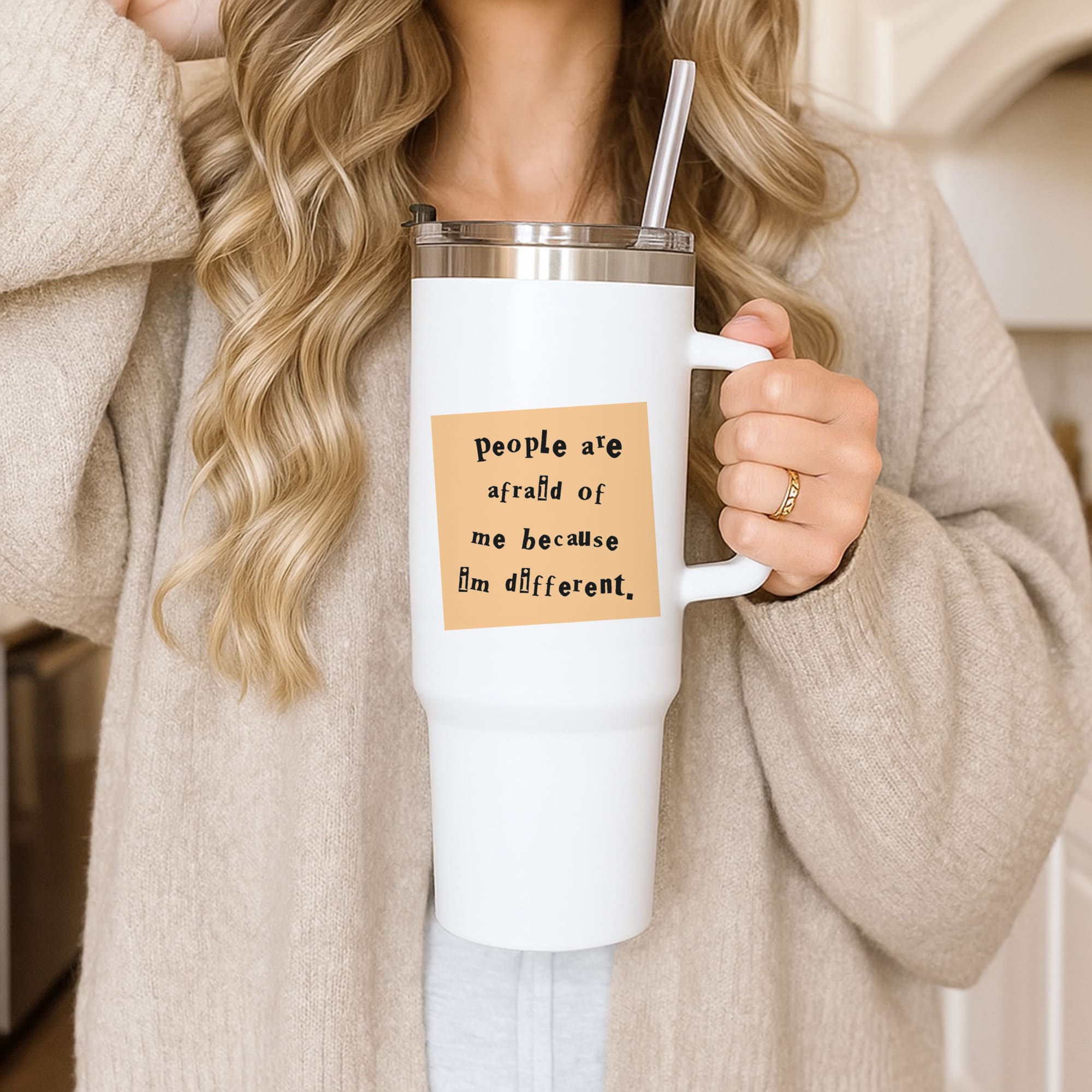 People Are Afraid Of Me - Scissorhands Tumbler