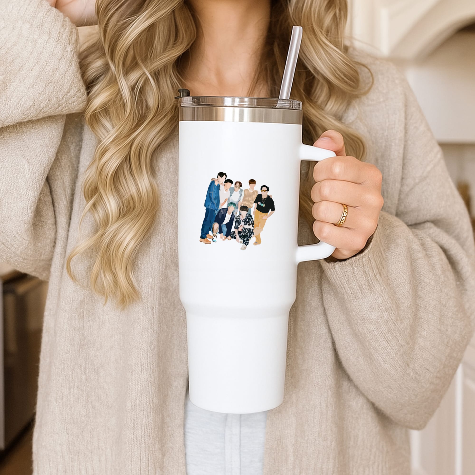 Casual K-Pop Band Band Tumbler