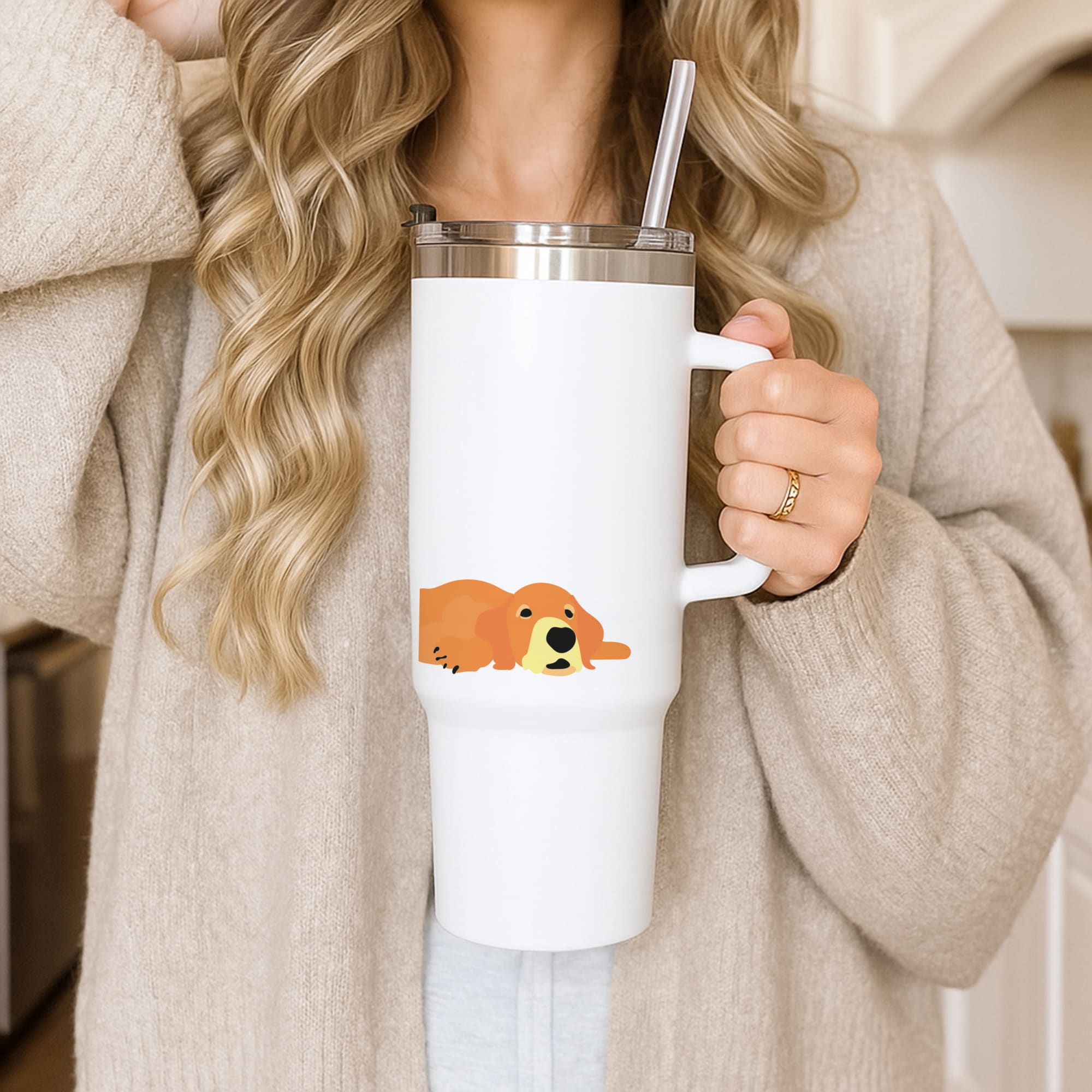 Laying and chilling - Dog Patterns Tumbler