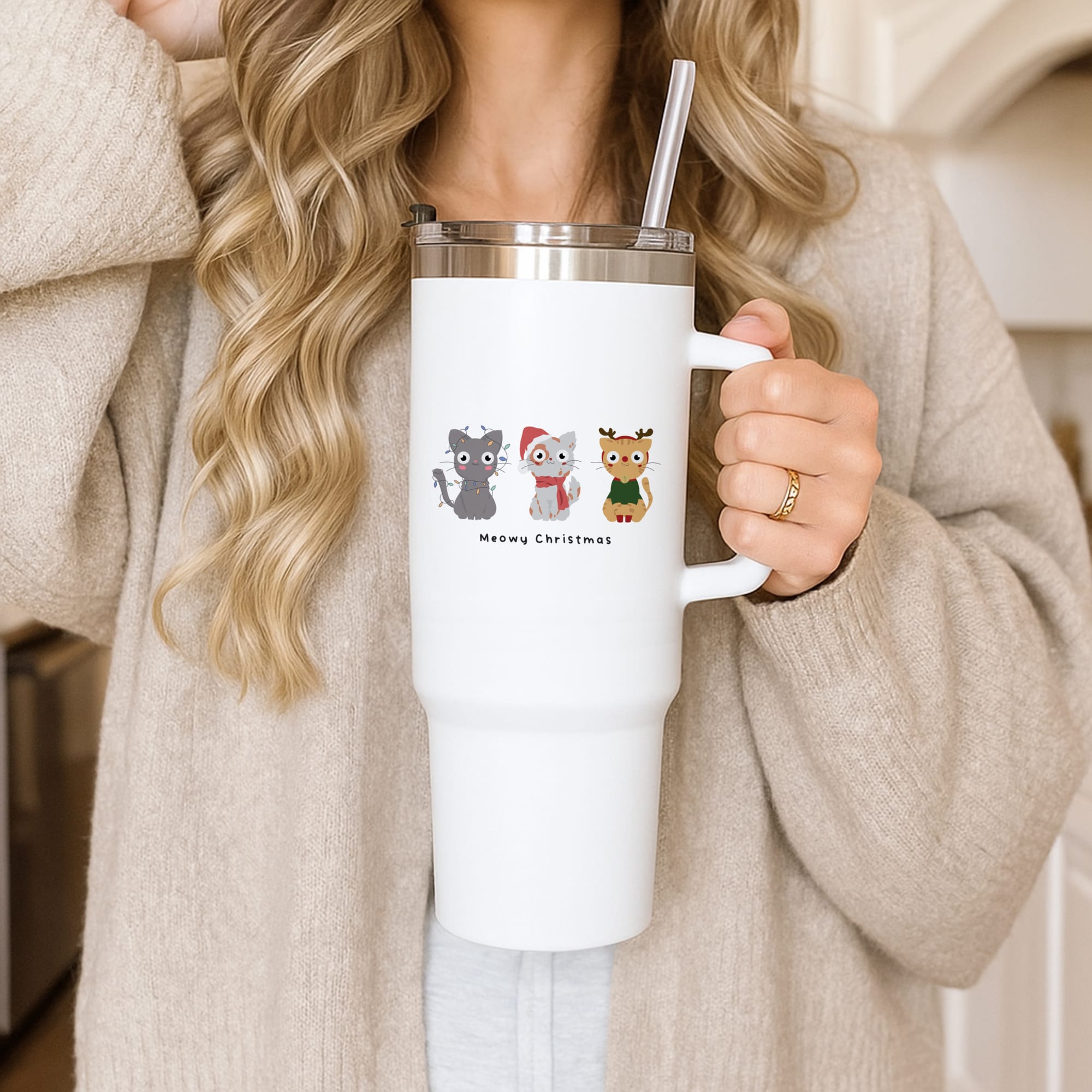 Meowy Christmas Tumbler