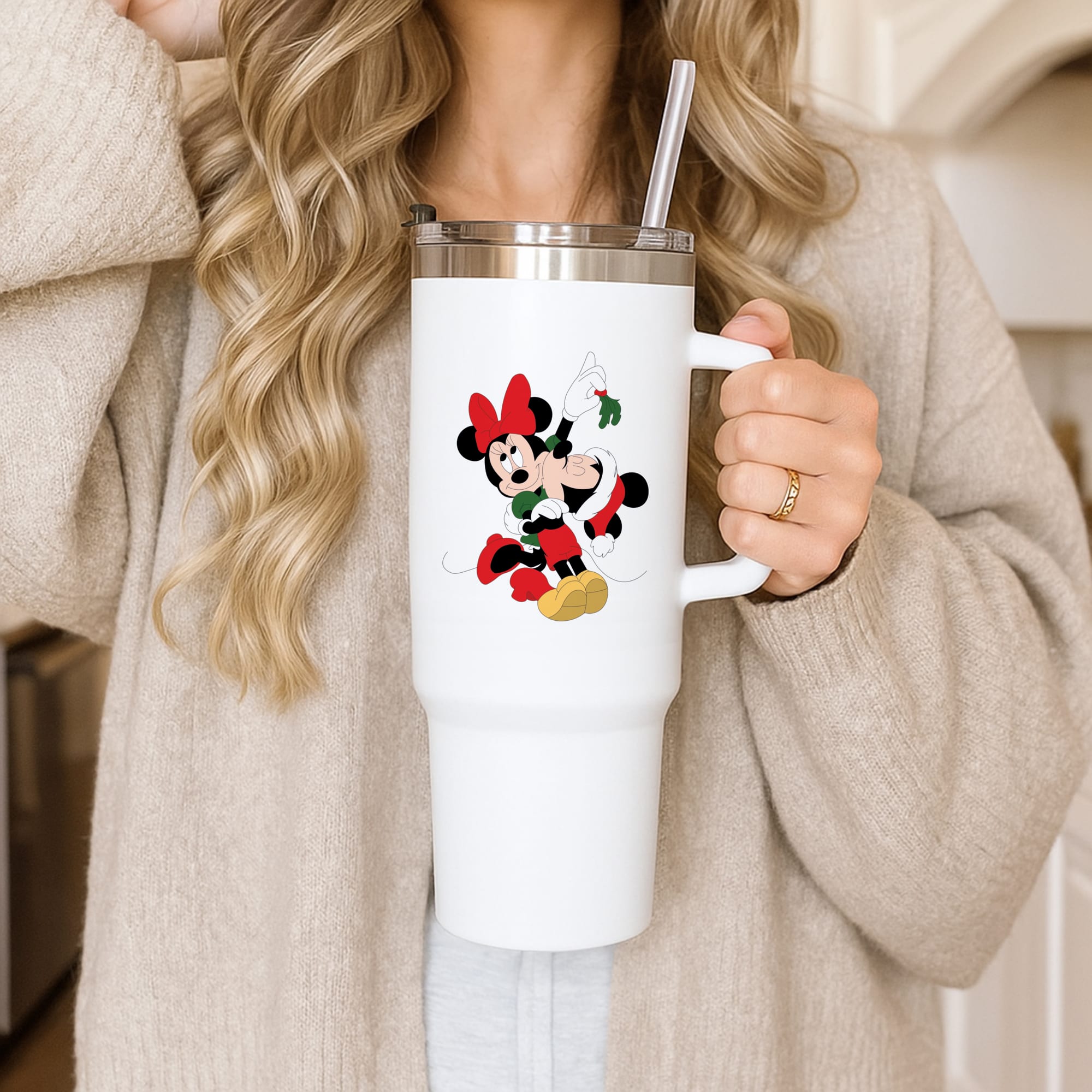 Mistletoe Fairytale Mice - Christmas Tumbler