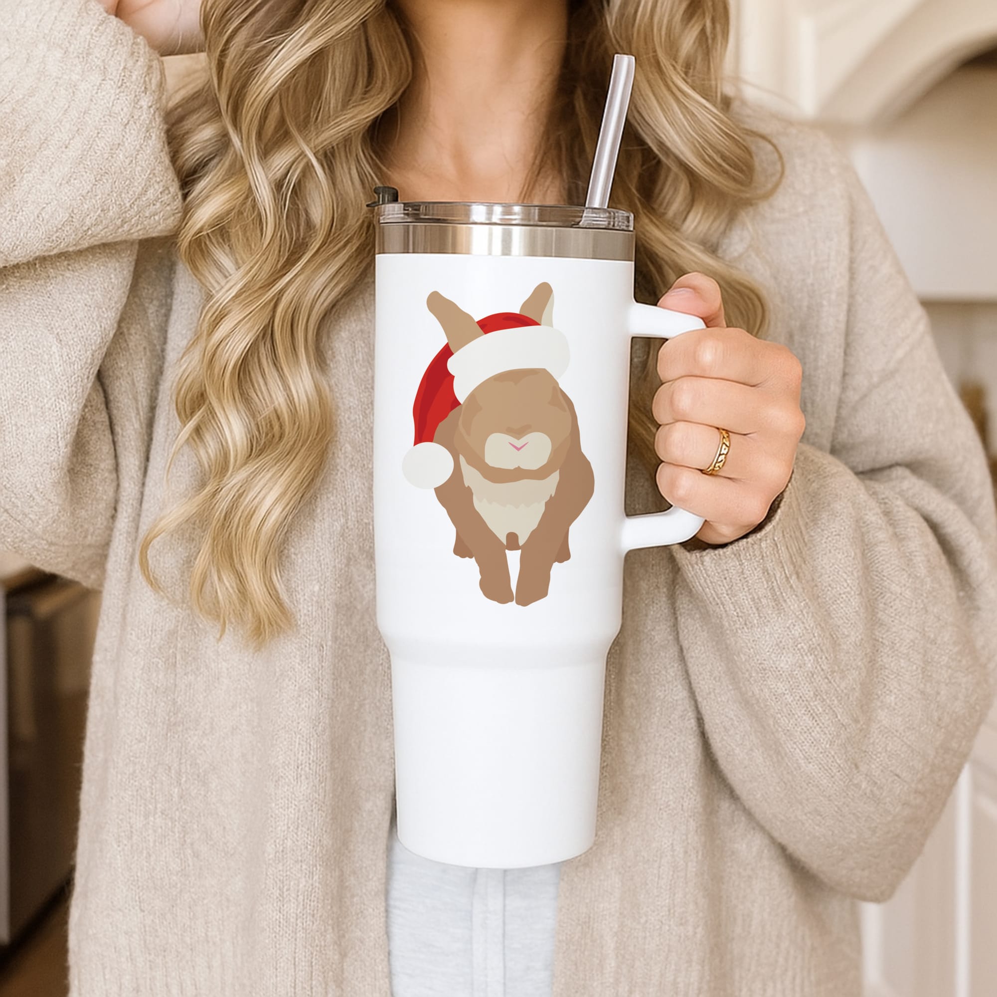 Rabbit Christmas Ears Tumbler