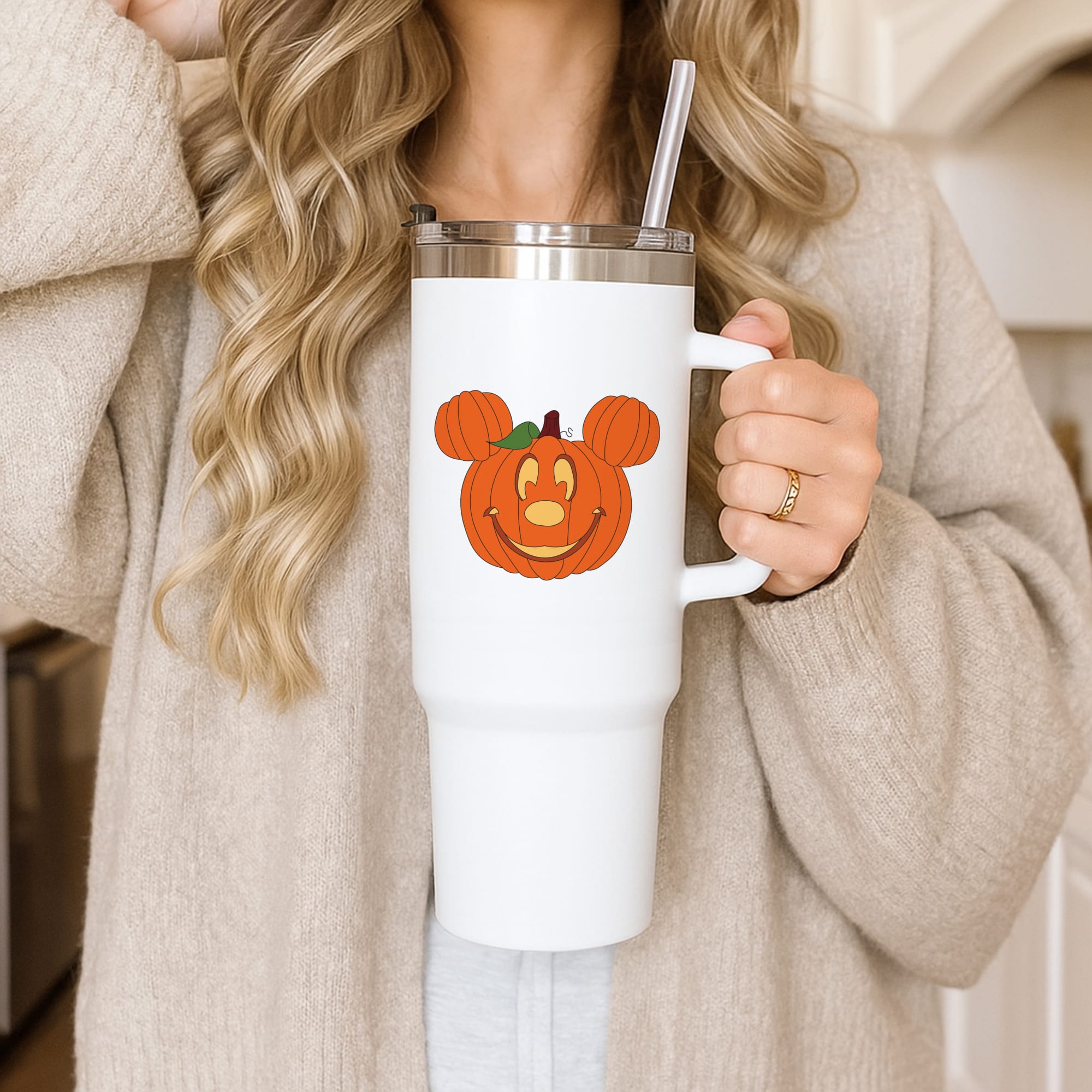 Mouse Pumpkin Halloween Tumbler