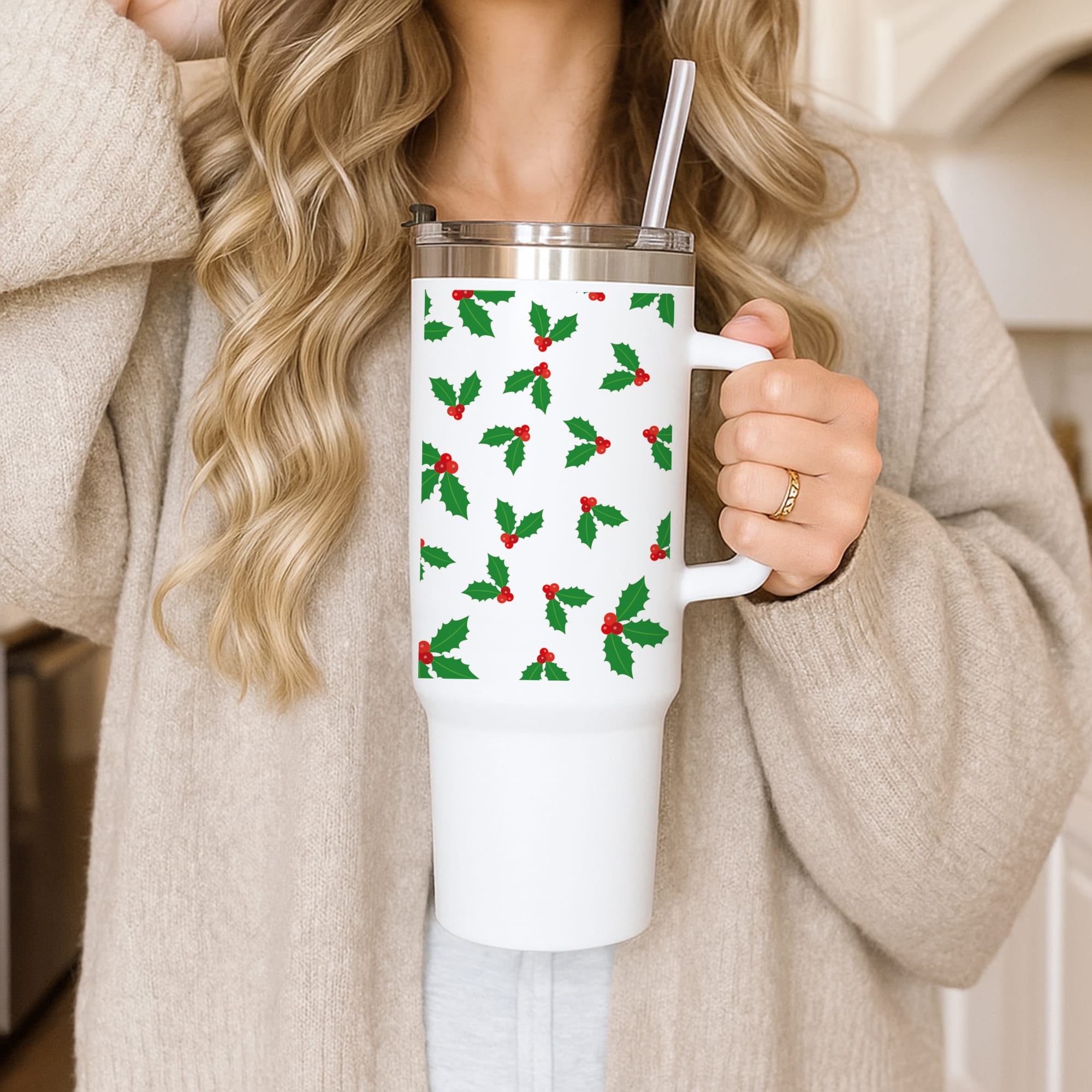 Holly - Christmas Patterns Tumbler