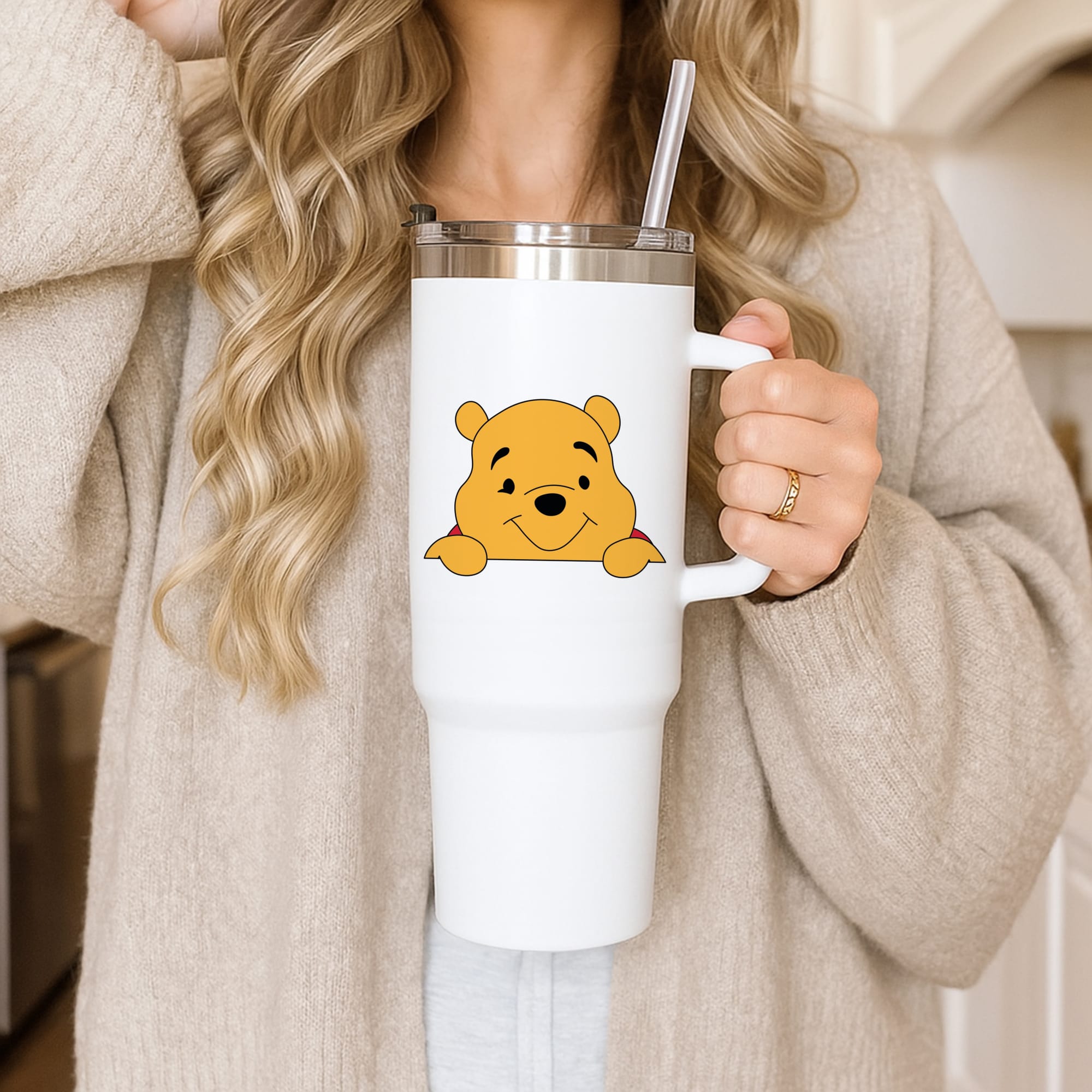 Cute Bear Leaning Tumbler