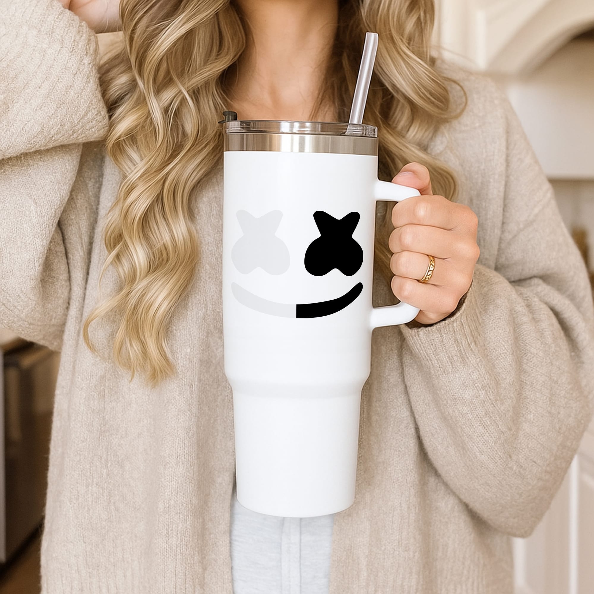 Dual Sides Helmet DJ  Tumbler