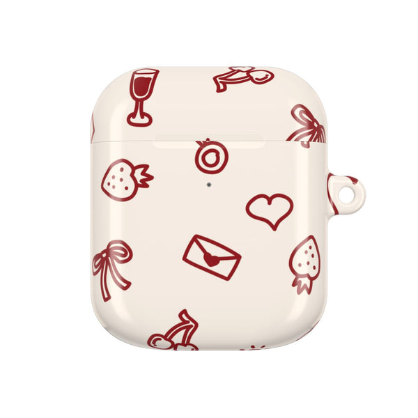 Valentines Doodles AirPods case — AirPods 1