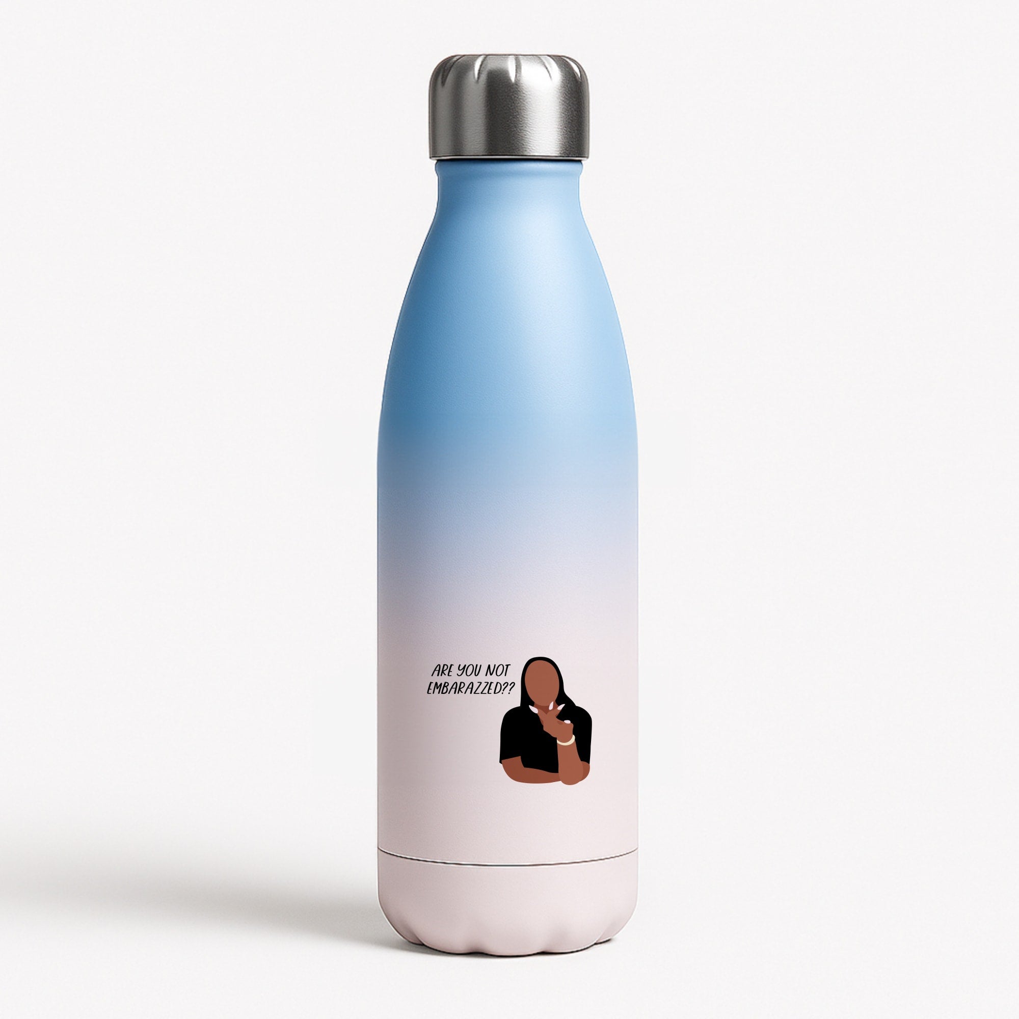 Are You Not Embarazzed? - British Pop Culture Blue Water Bottle
